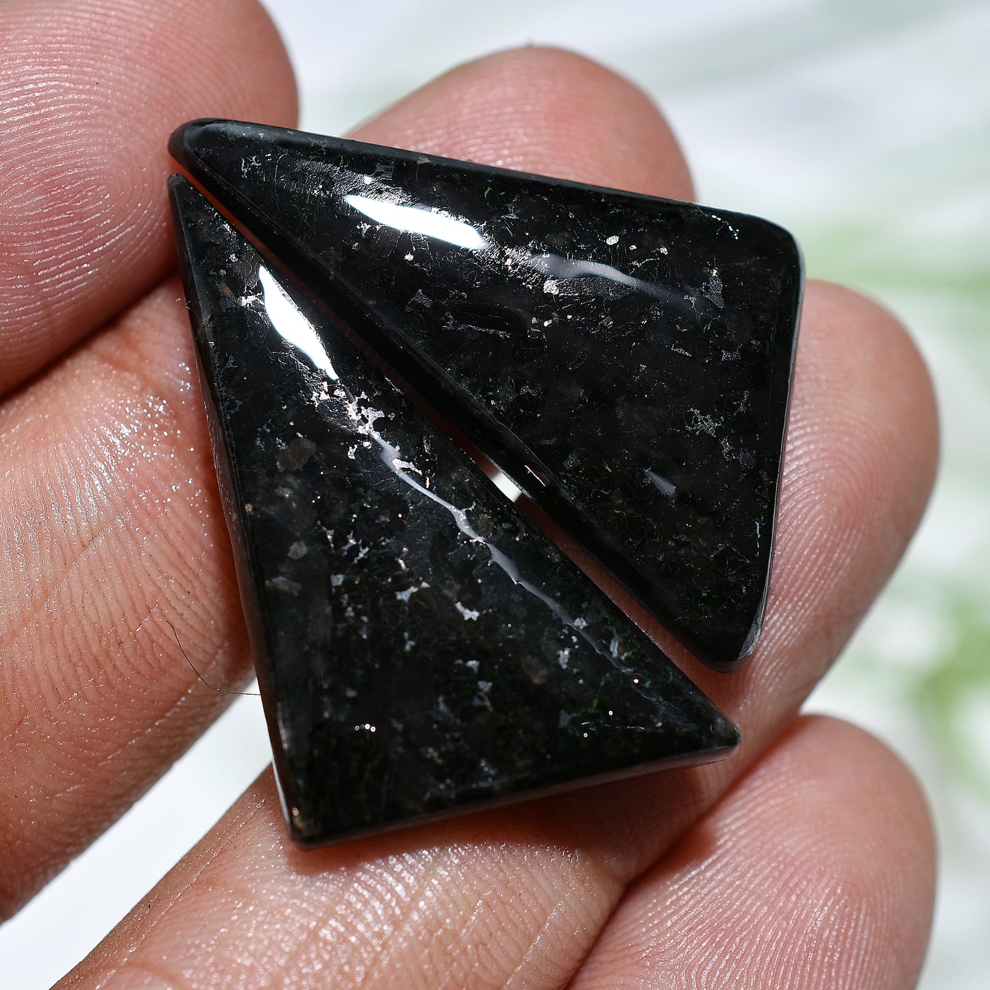 Striking Nuummite Earrings Pair – Wholesale Natural Gemstones For Creative Designers