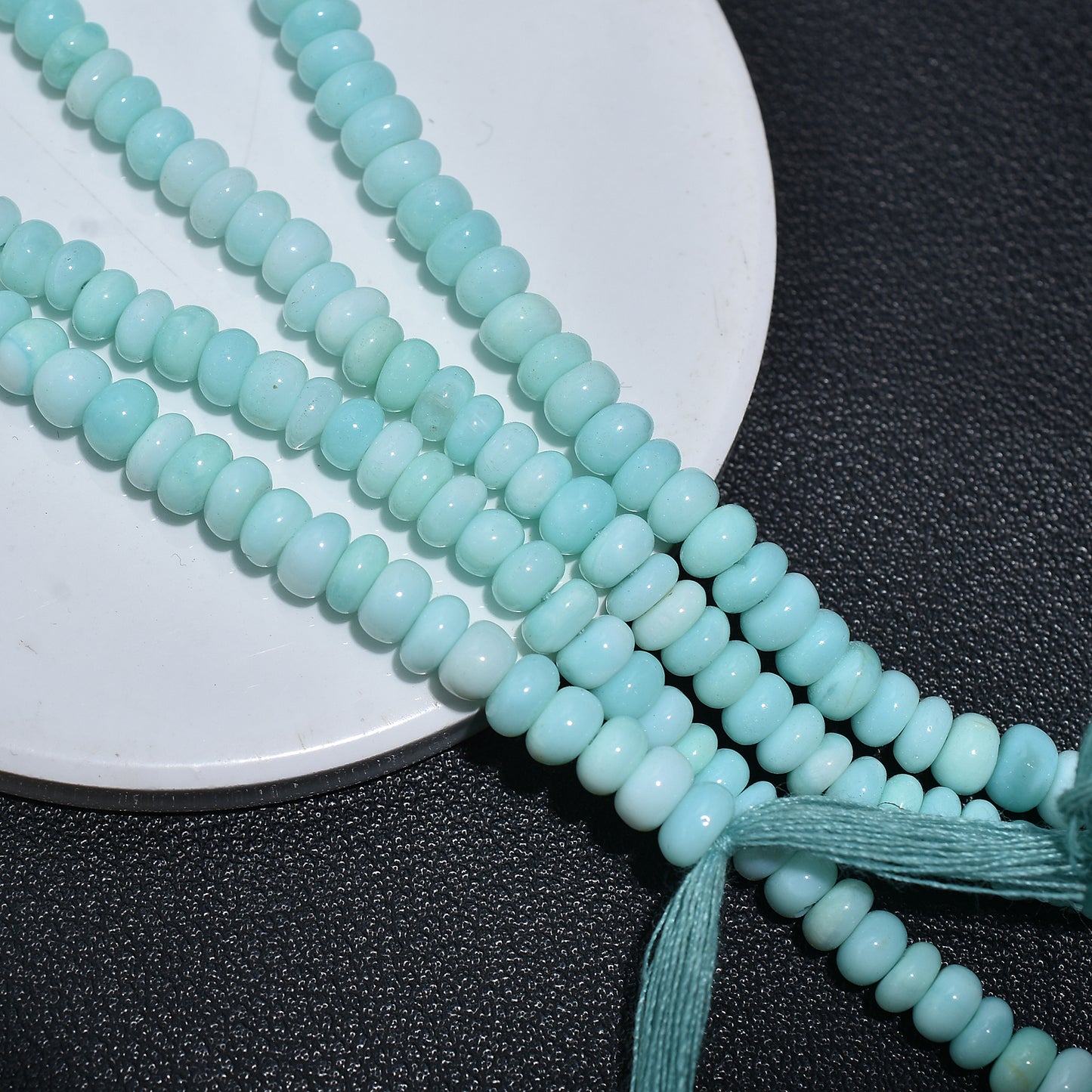 Elegant Peru Opal Rondelle Beads – Dreamy Gemstones for DIY Jewelry Projects