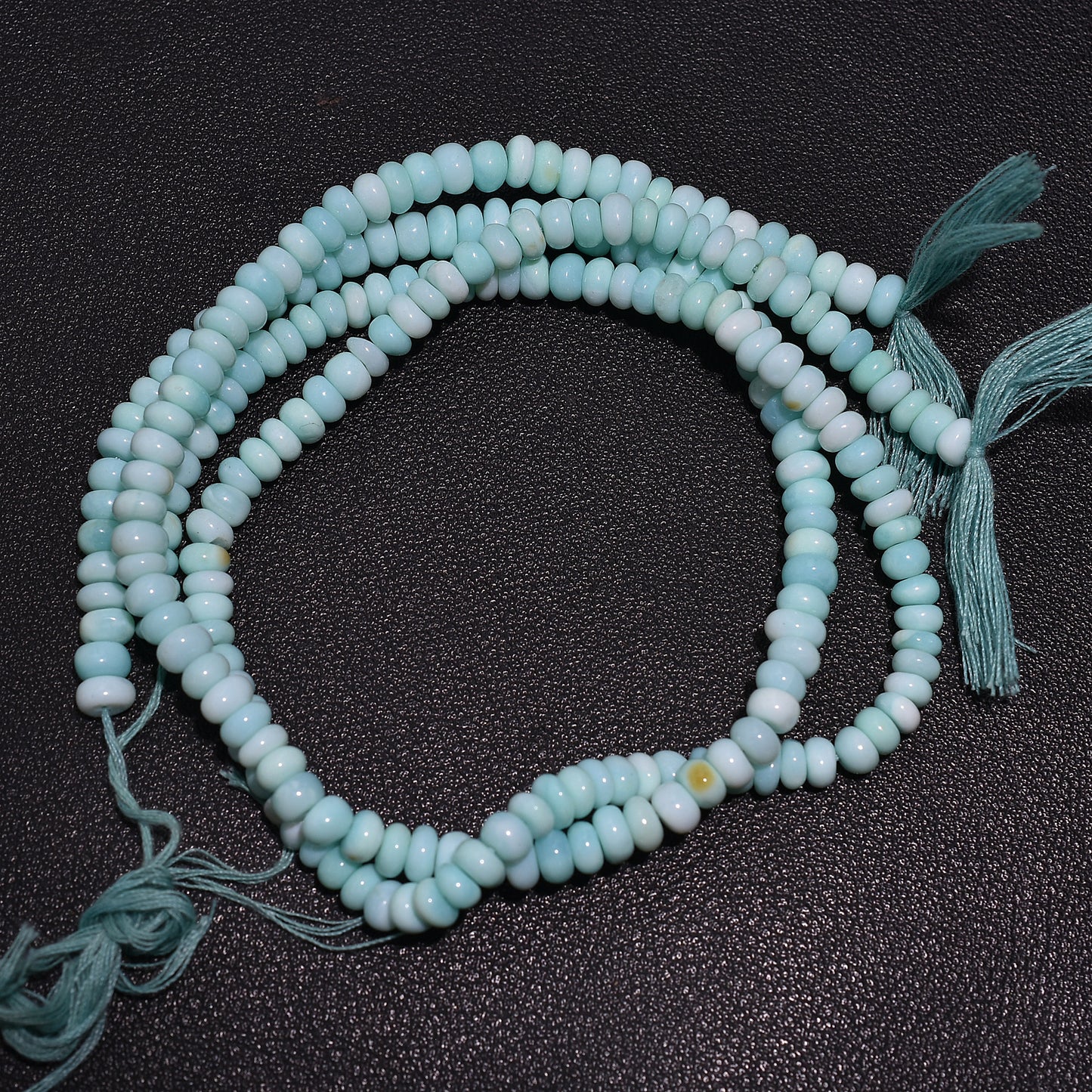 Elegant Peru Opal Rondelle Beads – Dreamy Gemstones for DIY Jewelry Projects