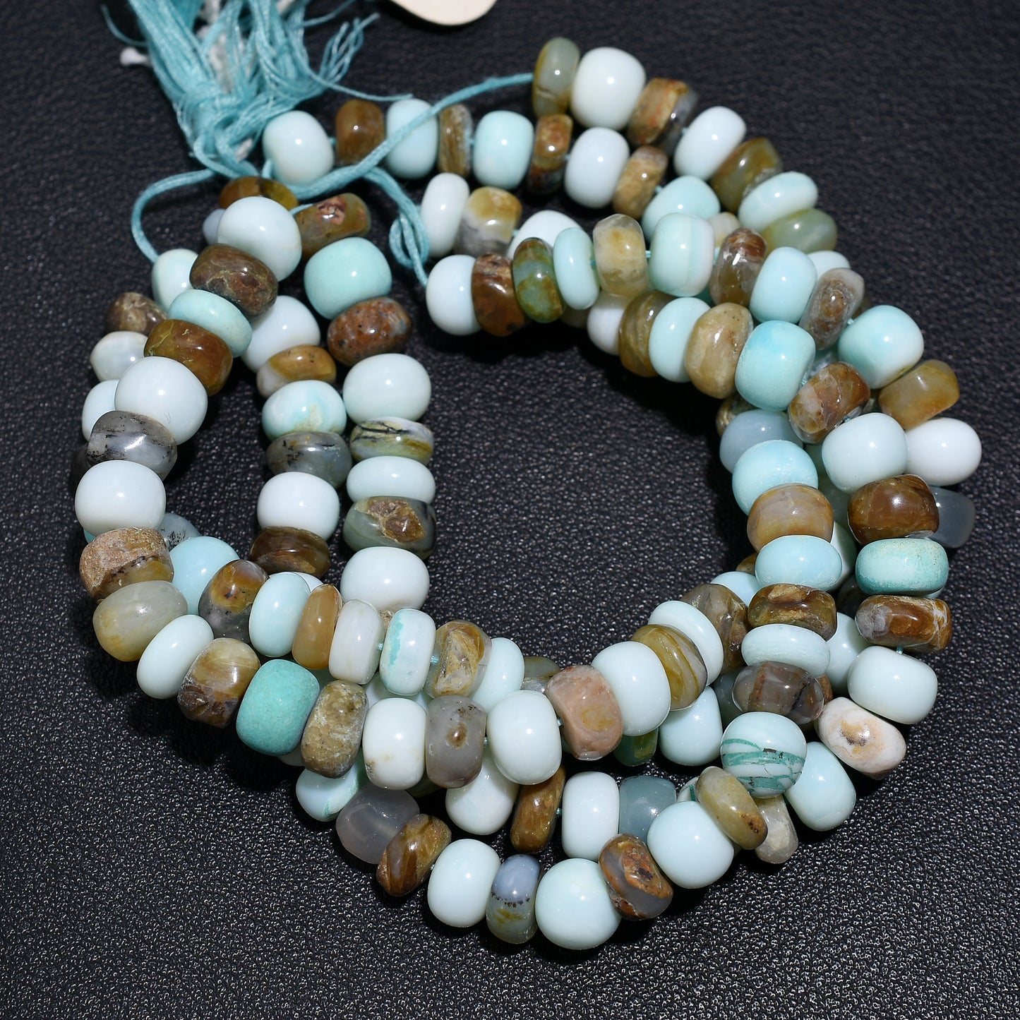 Celestial Peruvian Opals Beads – Unique Blue & Green Gemstones for Wholesale Jewelry