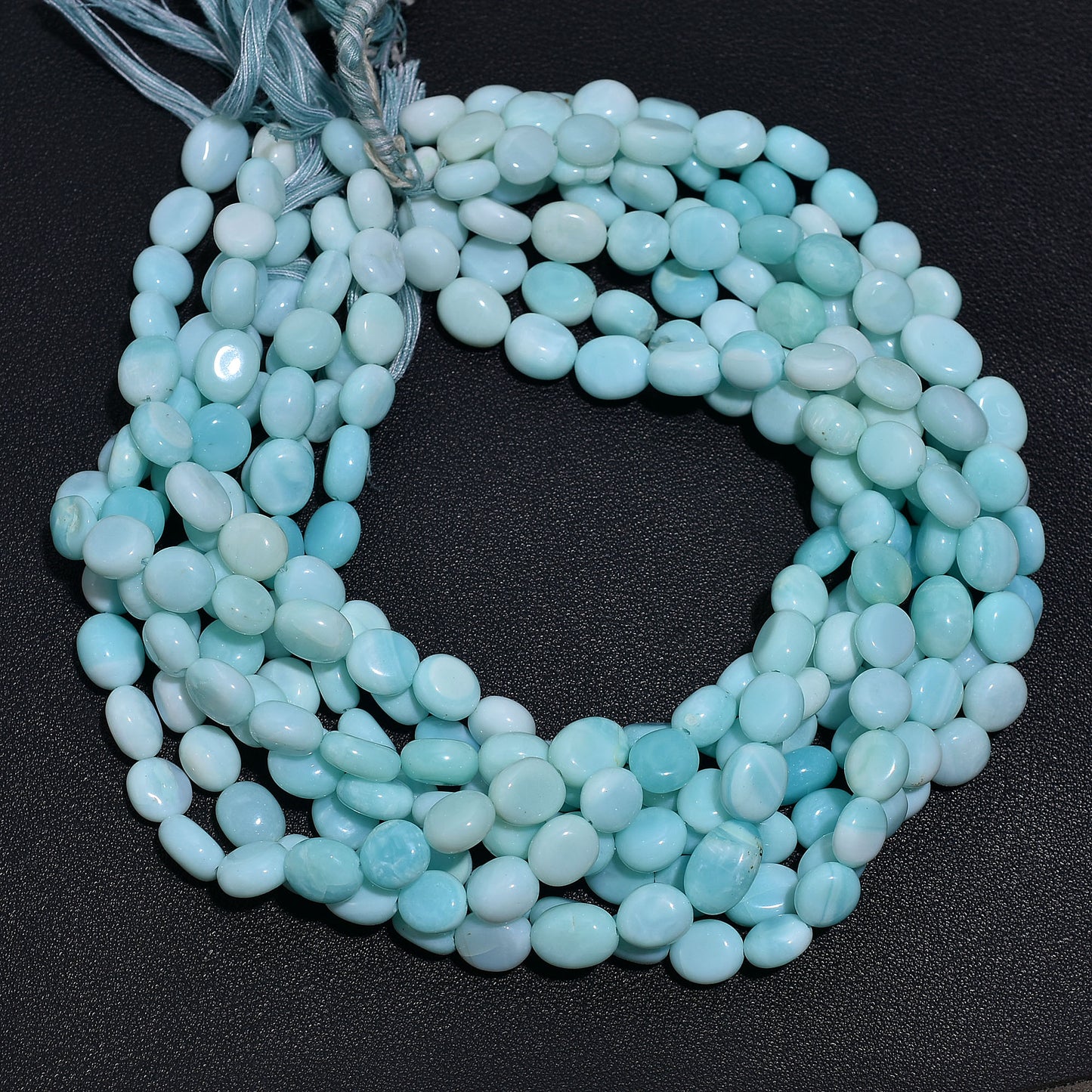 Sky Blue Peruvian Opal Smooth Nugget Beads – 12 inch Natural Wholesale Gemstone Strand For Jewelry Craft