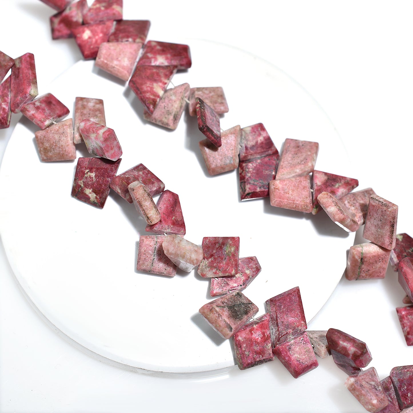 Beautiful Pink Rhodochrosite Faceted Uneven Beads – Wholesale Gemstone Strand For Jewelry & Crafts
