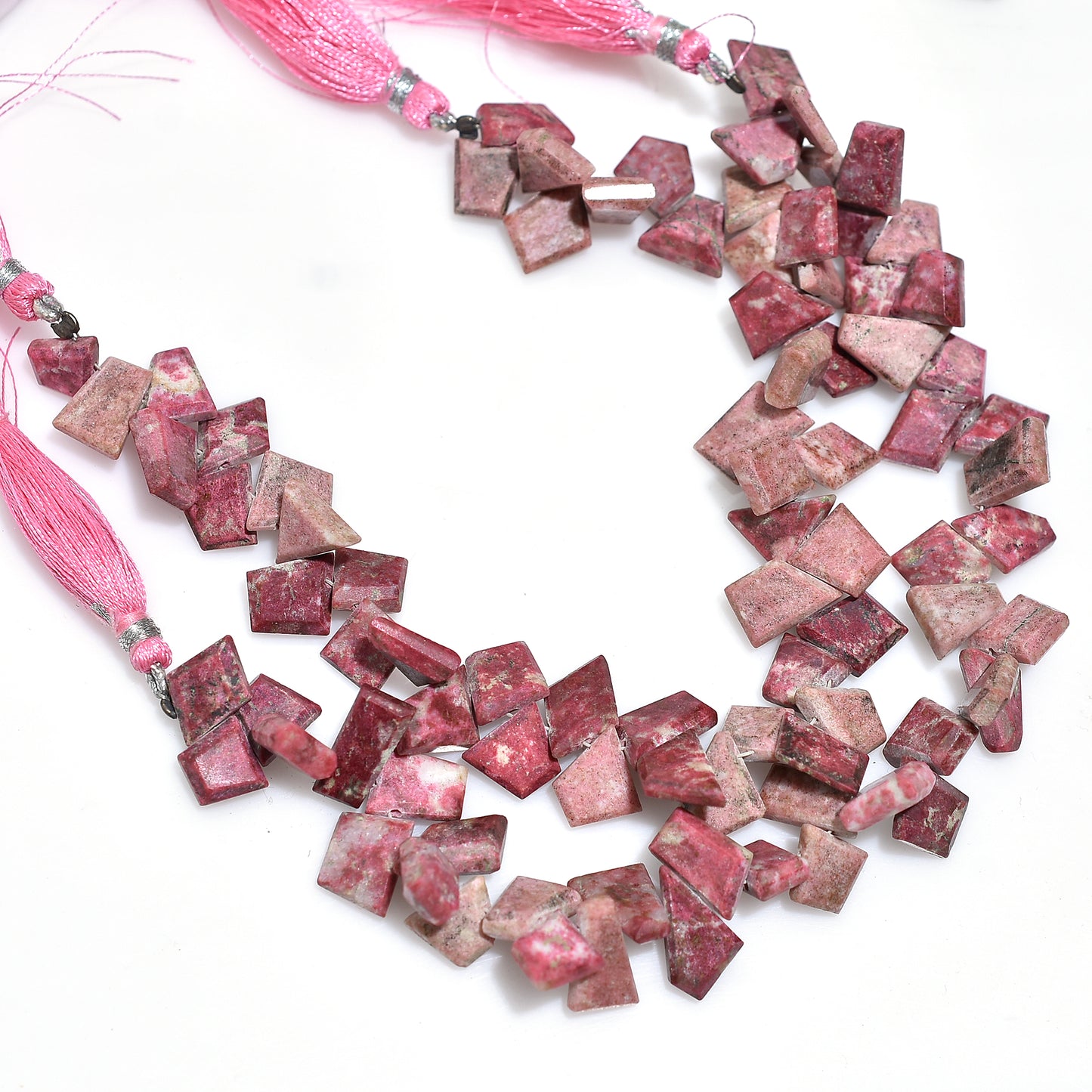Beautiful Pink Rhodochrosite Faceted Uneven Beads – Wholesale Gemstone Strand For Jewelry & Crafts