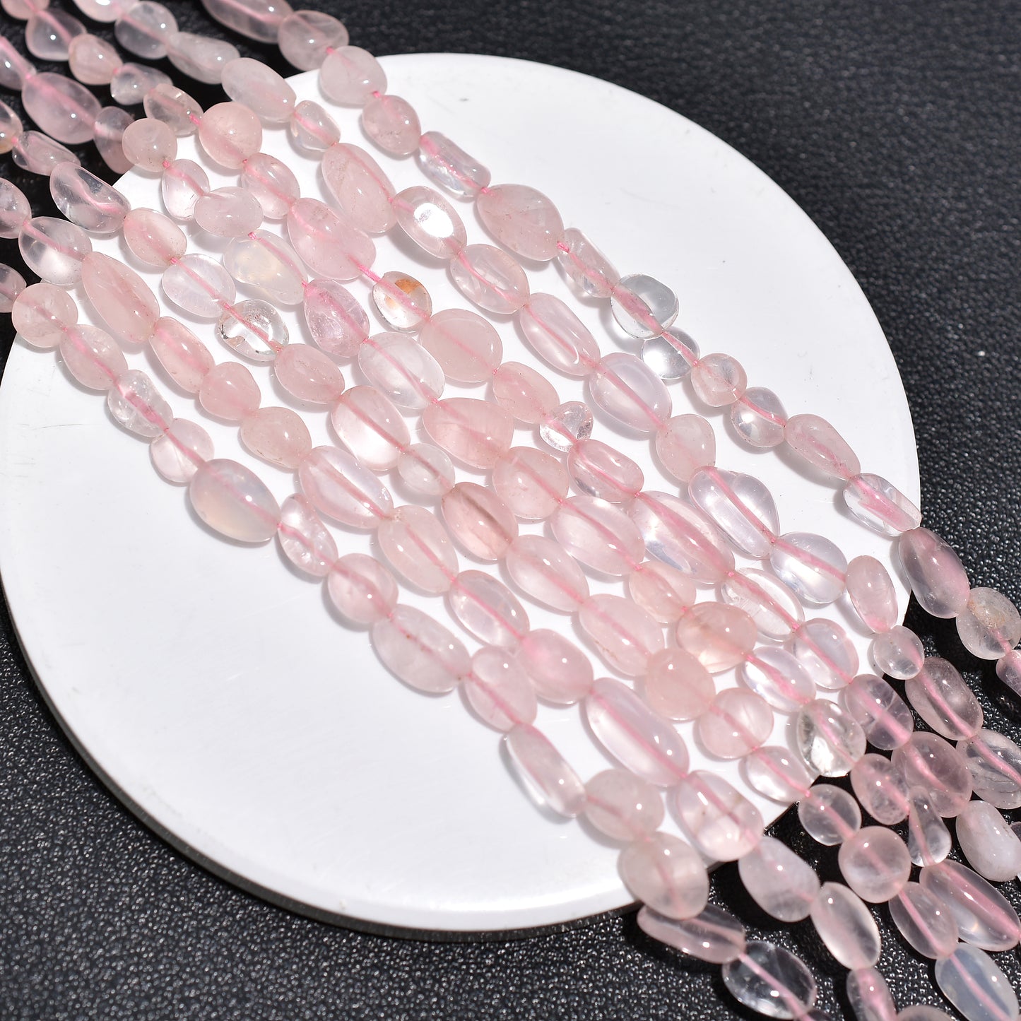 Blush Radiance Rose Quartz Nuggets Beads – Natural Pink Gemstones for Jewelry