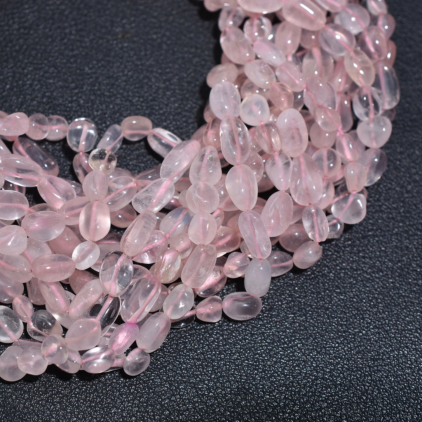 Blush Radiance Rose Quartz Nuggets Beads – Natural Pink Gemstones for Jewelry