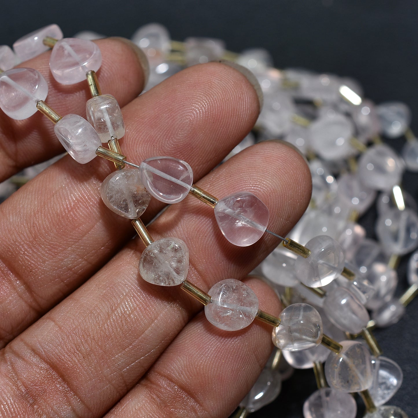 Powdery Pink Rose Quartz Beads – Wholesale Gemstones Strand for Jewelry Making