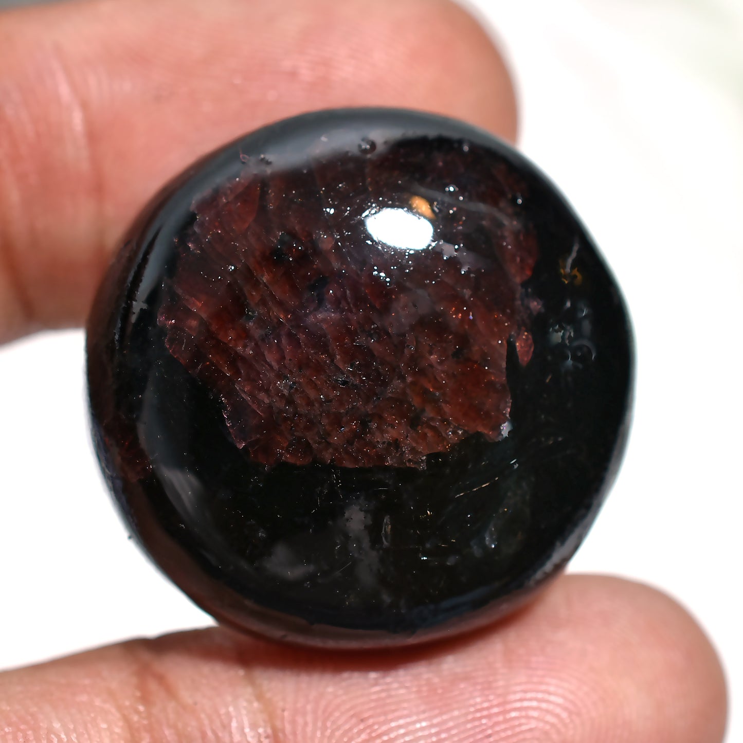 Fiery Ruby Tourmaline Crystal - High-Vibe Stone for Handmade Designs(26x26x5mm,/65ct)