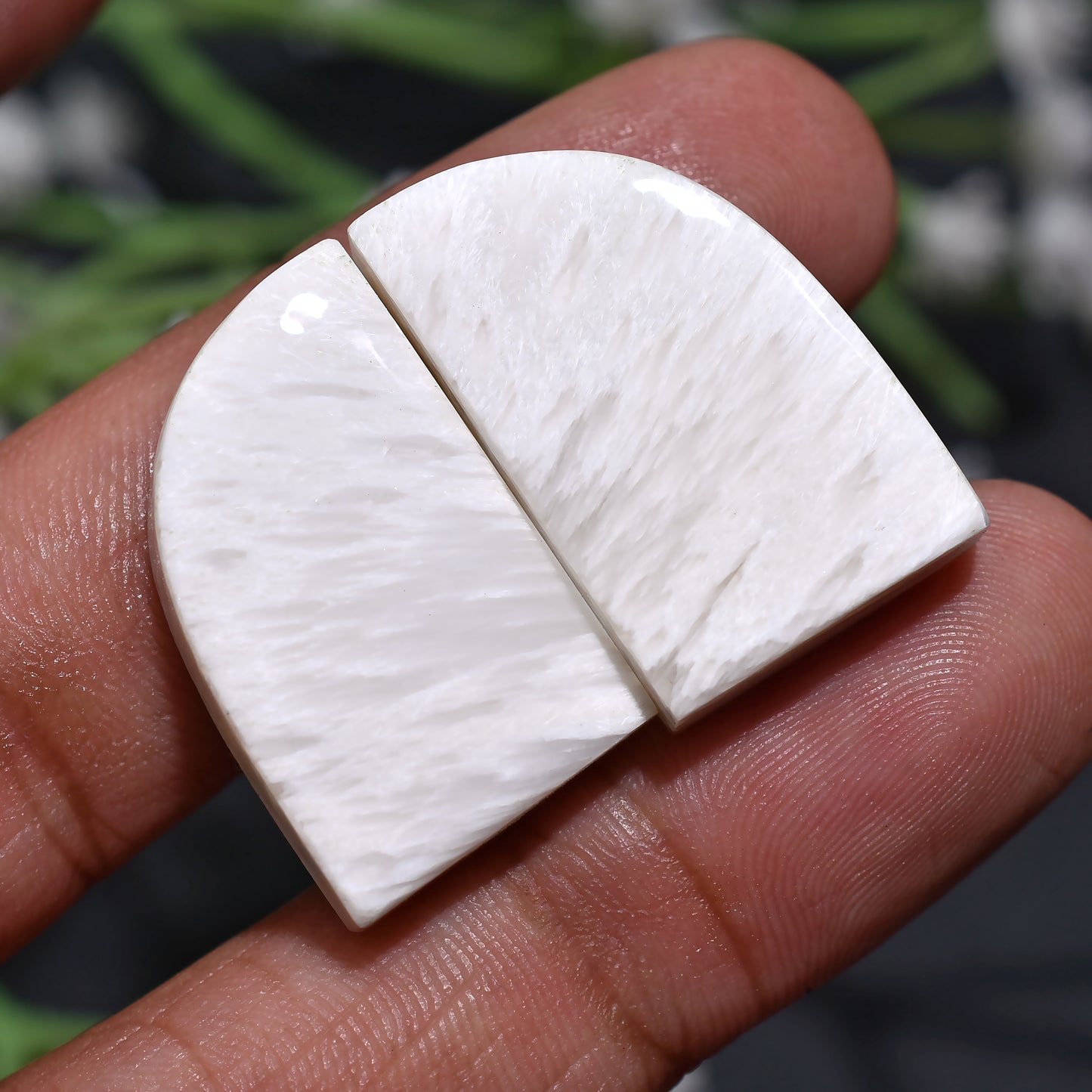 Beautiful White Scolecite Earrings Pair – Wholesale Polished Gemstone For Earrings