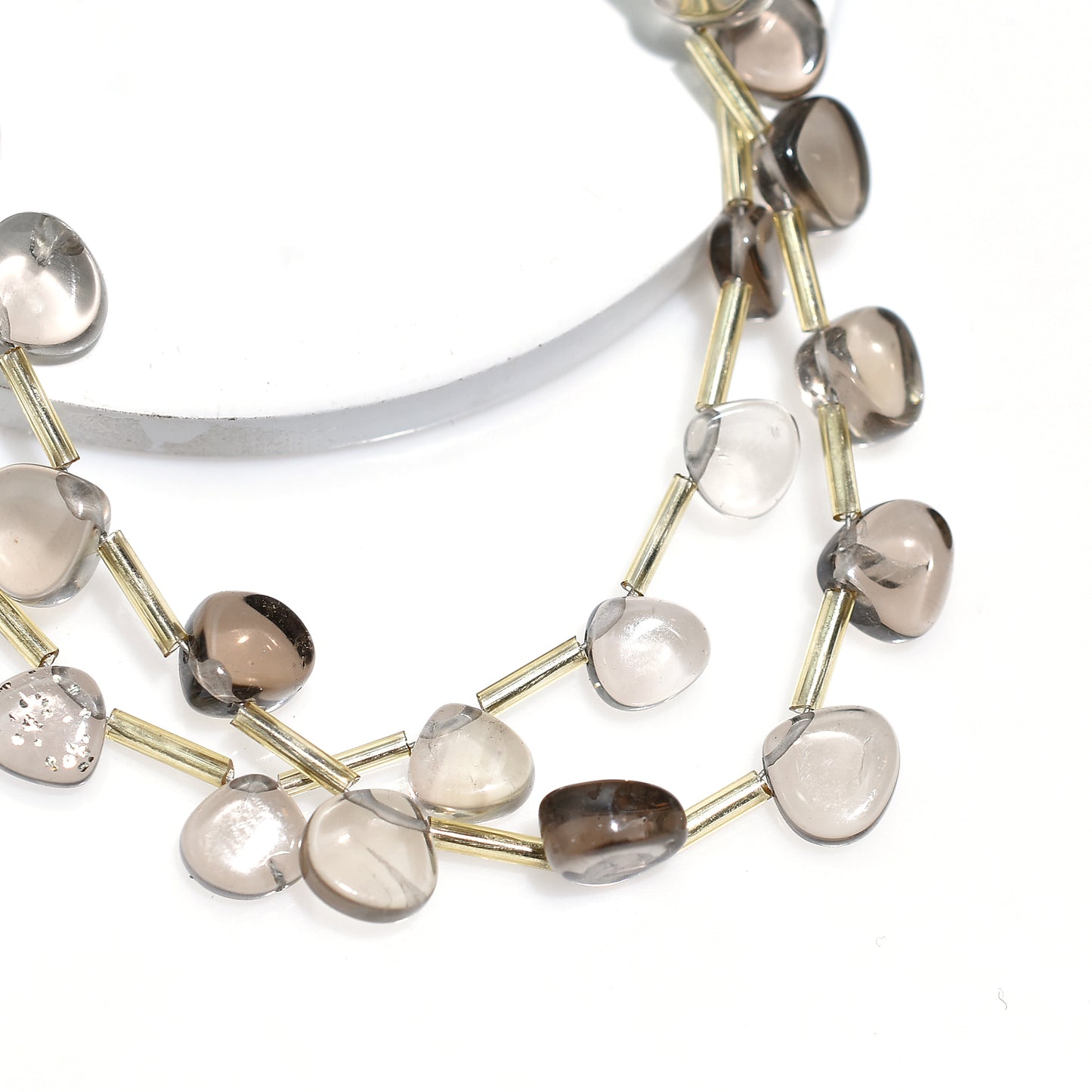 Natural Smoky Quartz Smooth Pear Beads – Wholesale Gemstone Strand For Crafts & Jewelry