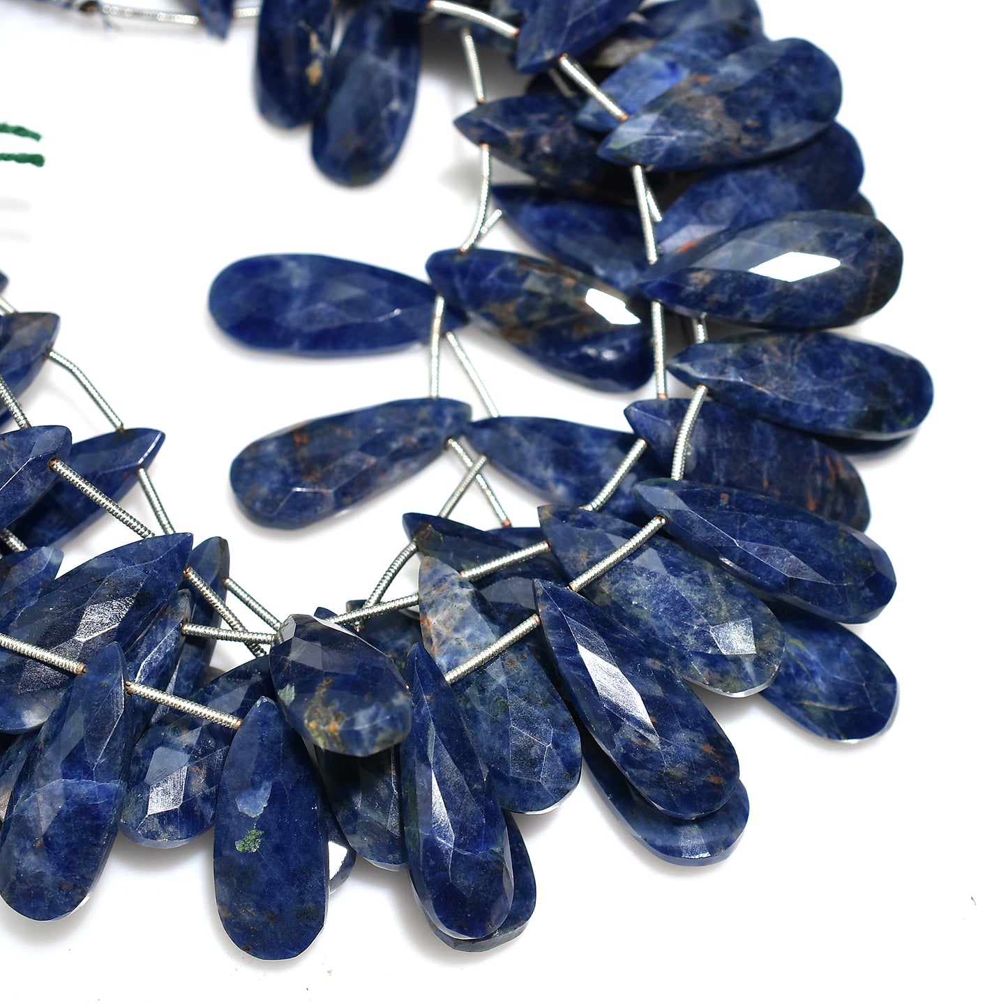 High-Quality Sodalite Teardrop Faceted Beads – Rich Blue Gemstones for Wholesale Jewelry