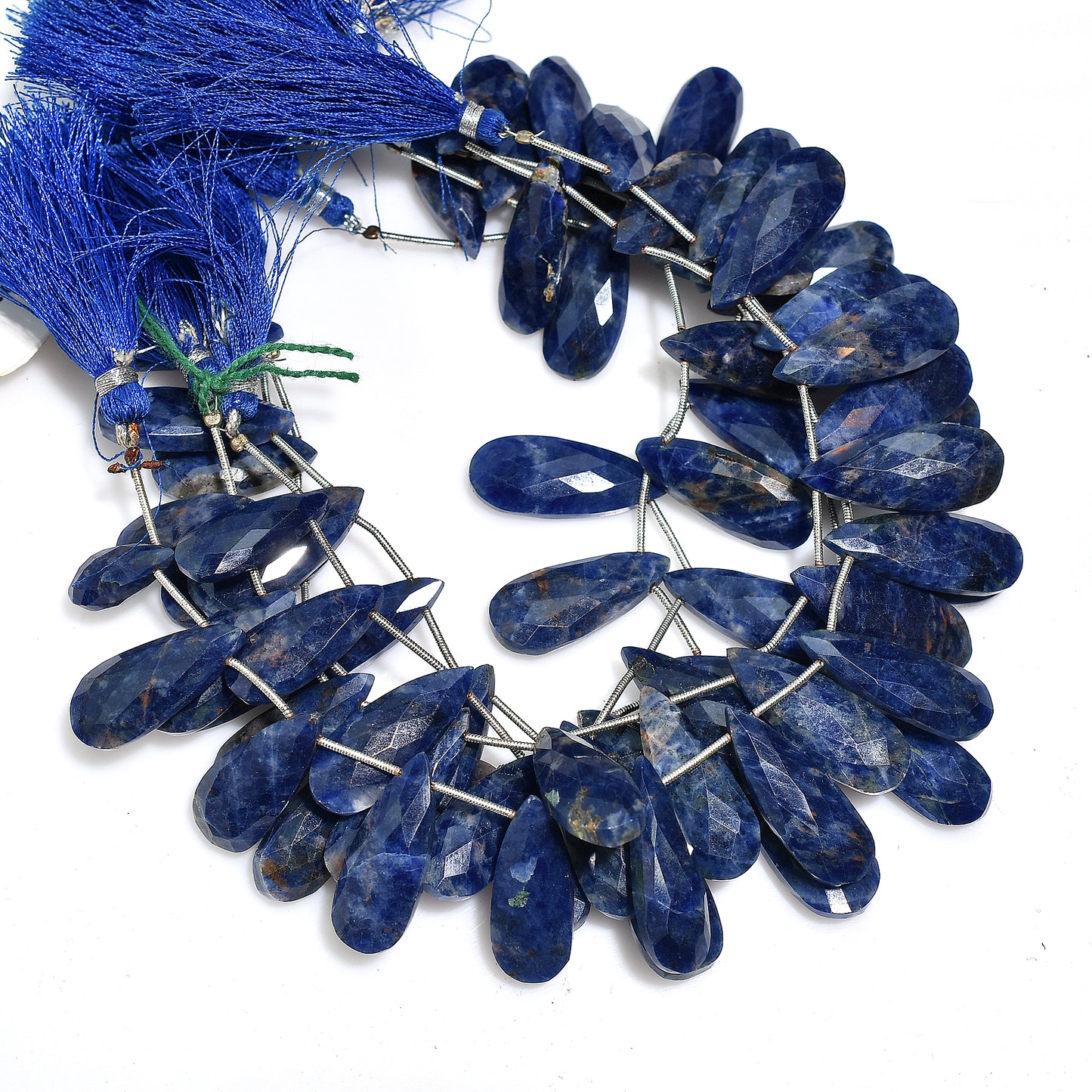 High-Quality Sodalite Teardrop Faceted Beads – Rich Blue Gemstones for Wholesale Jewelry