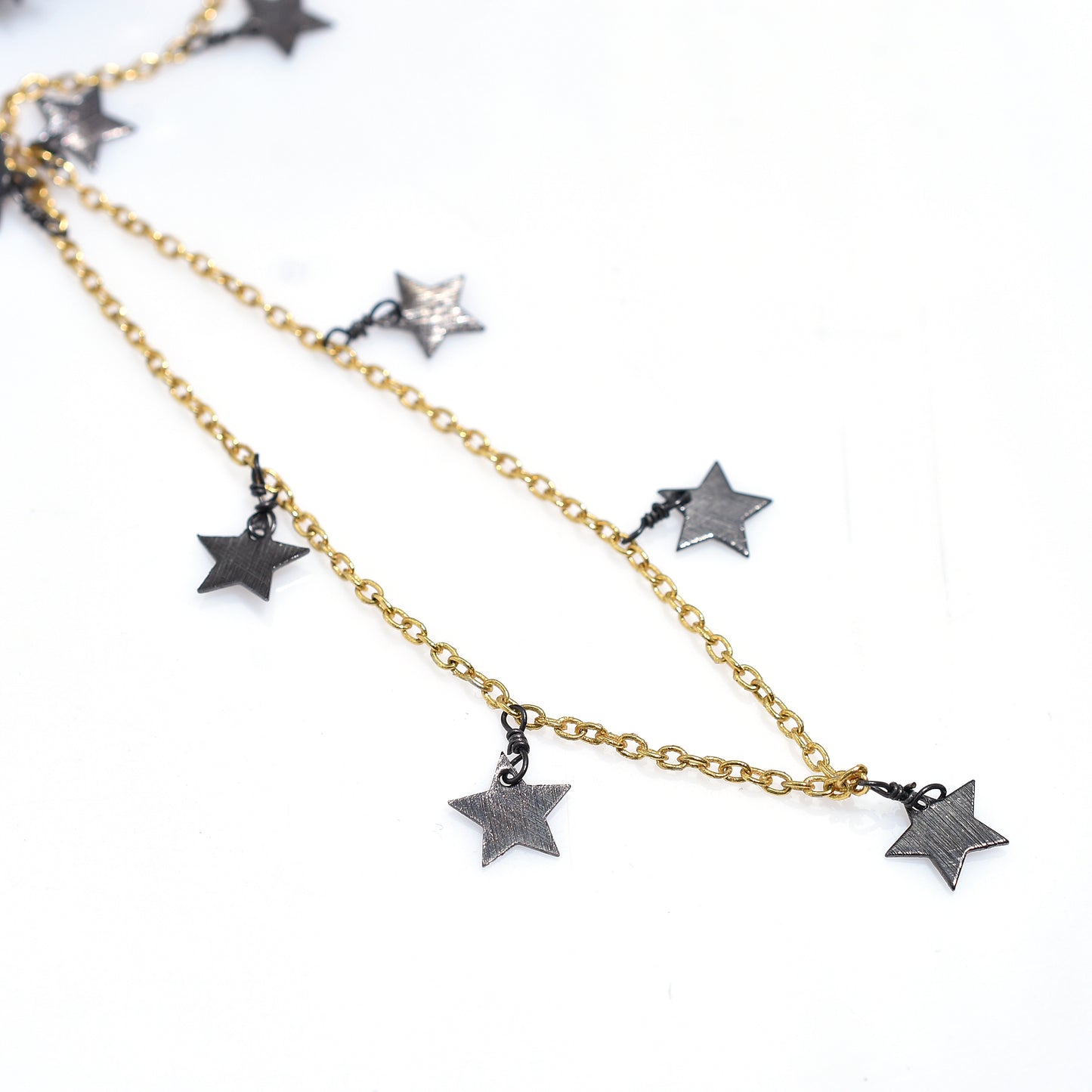 Luxury Black Star Charm Dangle Rosary Chain – Wholesale Gold Plated Links for DIY Jewelry