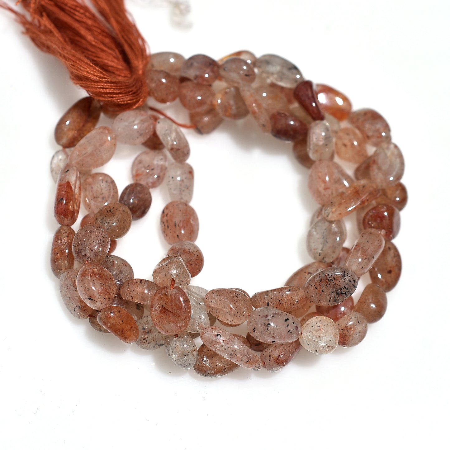 Blushing Pink Strawberry Quartz Smooth Nuggets Beads – Wholesale Gemstone Strand For Jewelry Making