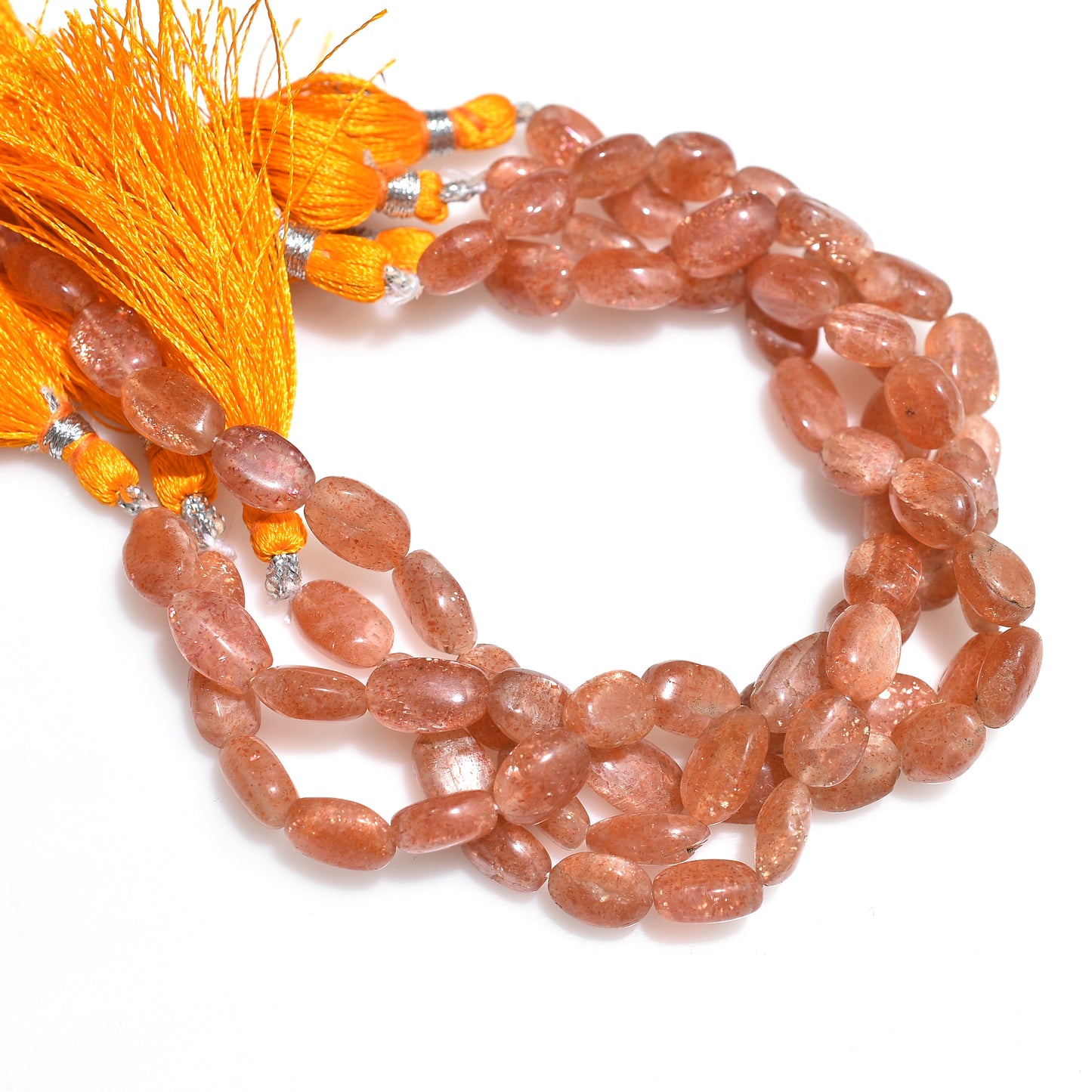 Wholesale Sparkling Sunstone Nuggets Beads – 7inch Tumbled Gemstone Strand for Jewelry Making