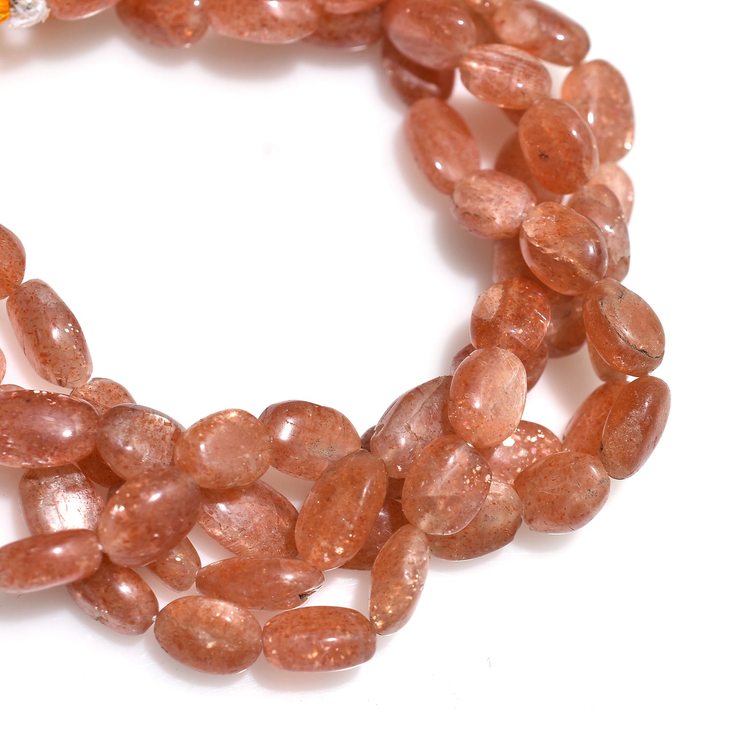 Wholesale Sparkling Sunstone Nuggets Beads – 7inch Tumbled Gemstone Strand for Jewelry Making