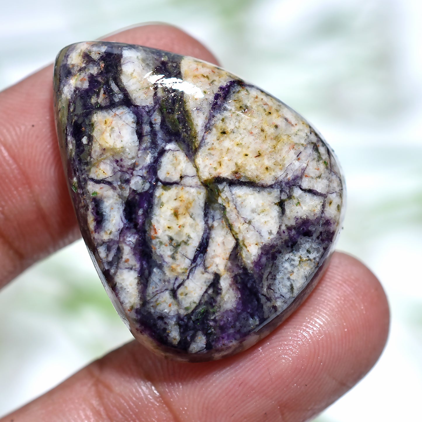Vibrant Tiffany Jasper Cabochon – Natural Wholesale Flat Back Stone for Pendants