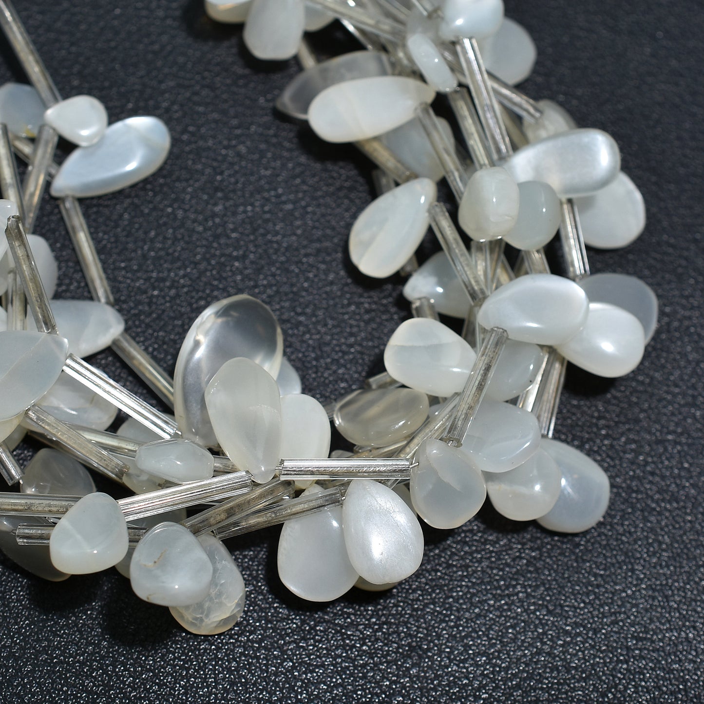 Delicate Off-White Moonstone Pear Beads– Soft Toned Gemstones for Wholesale Jewelry