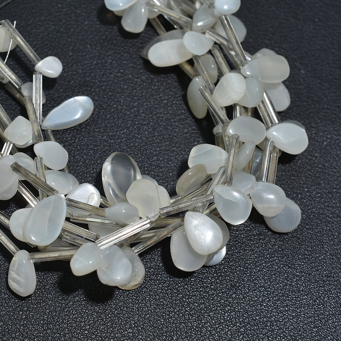 Delicate Off-White Moonstone Pear Beads– Soft Toned Gemstones for Wholesale Jewelry