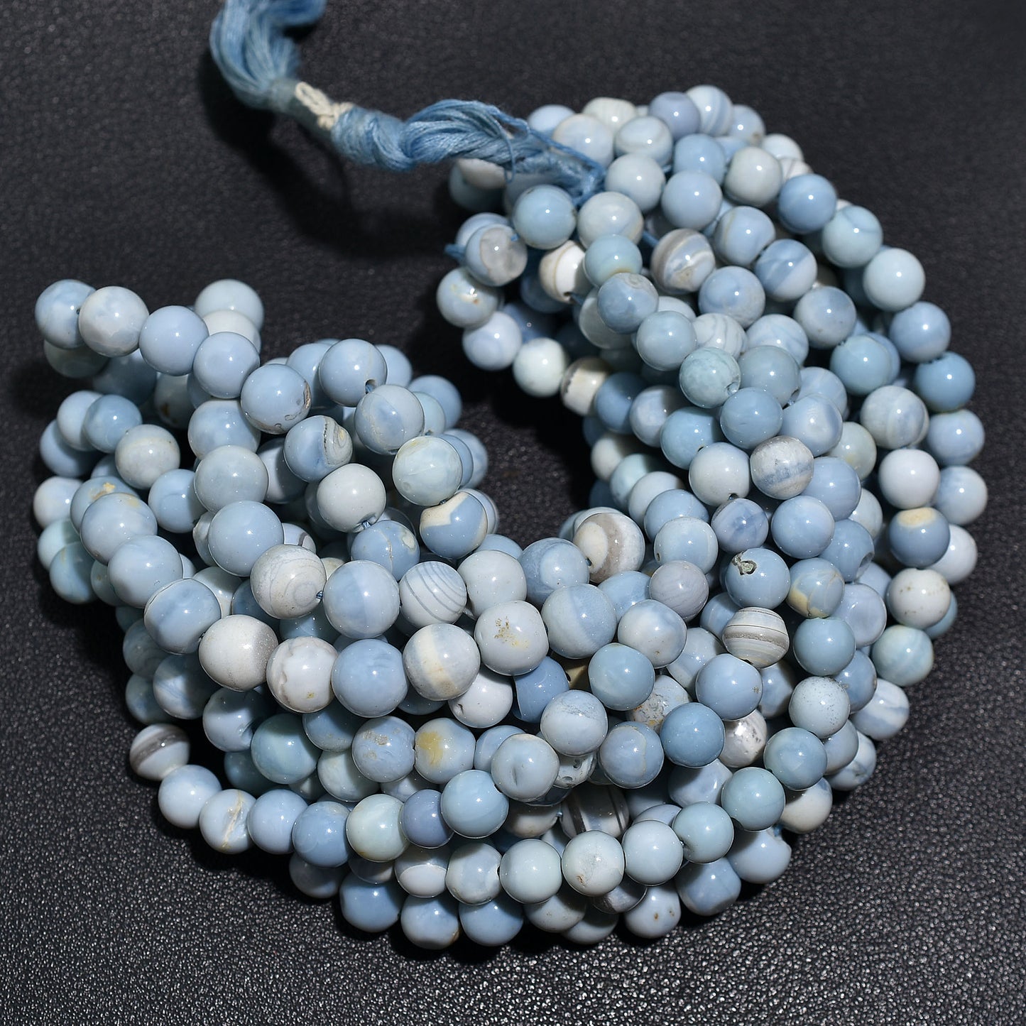 Heavenly Blue Opal Sphere Beads – Natural Gemstone Beads for Designers