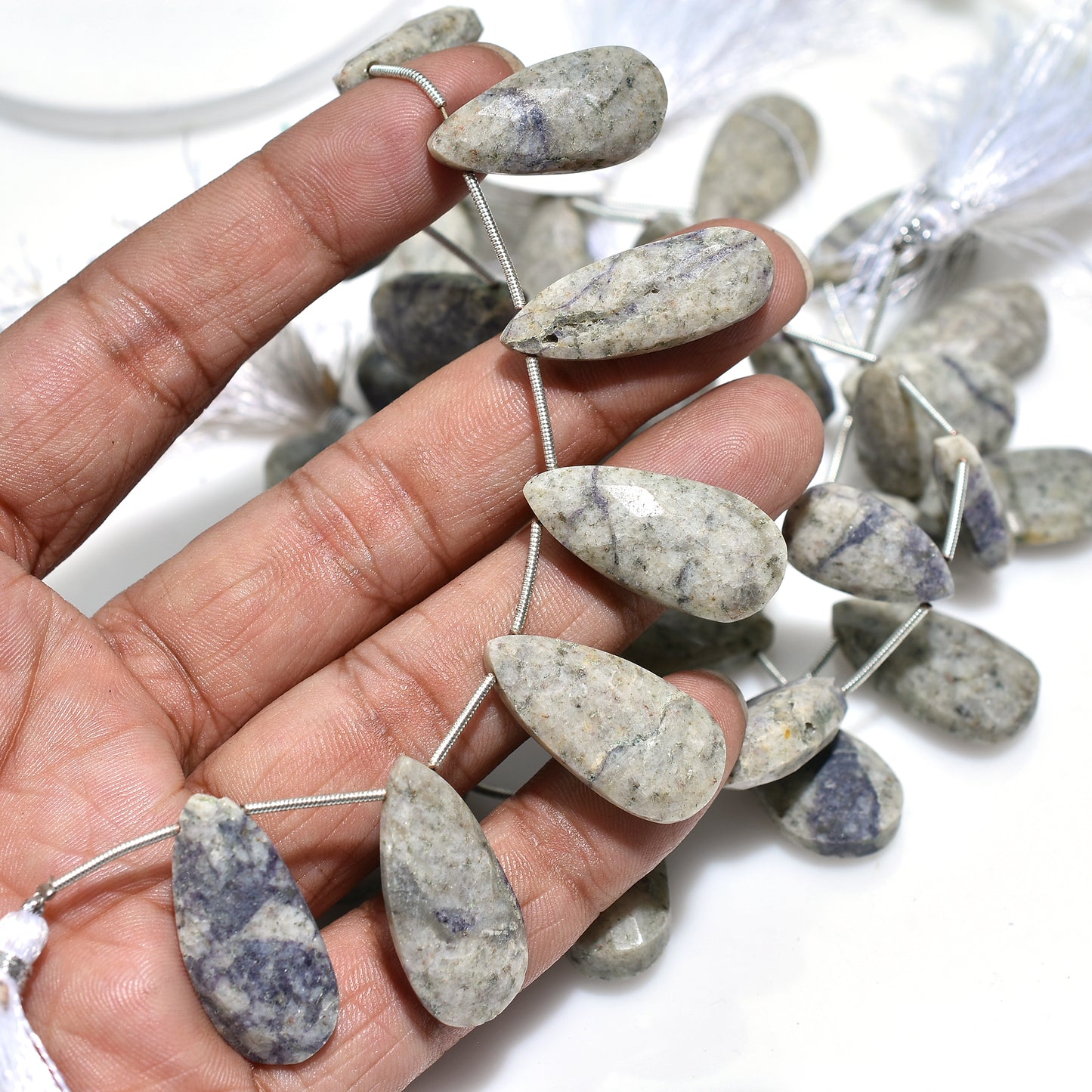 Tiffany Breeze Teardrops Faceted Beads - Wholesale Gemstone Strand For Jewelry