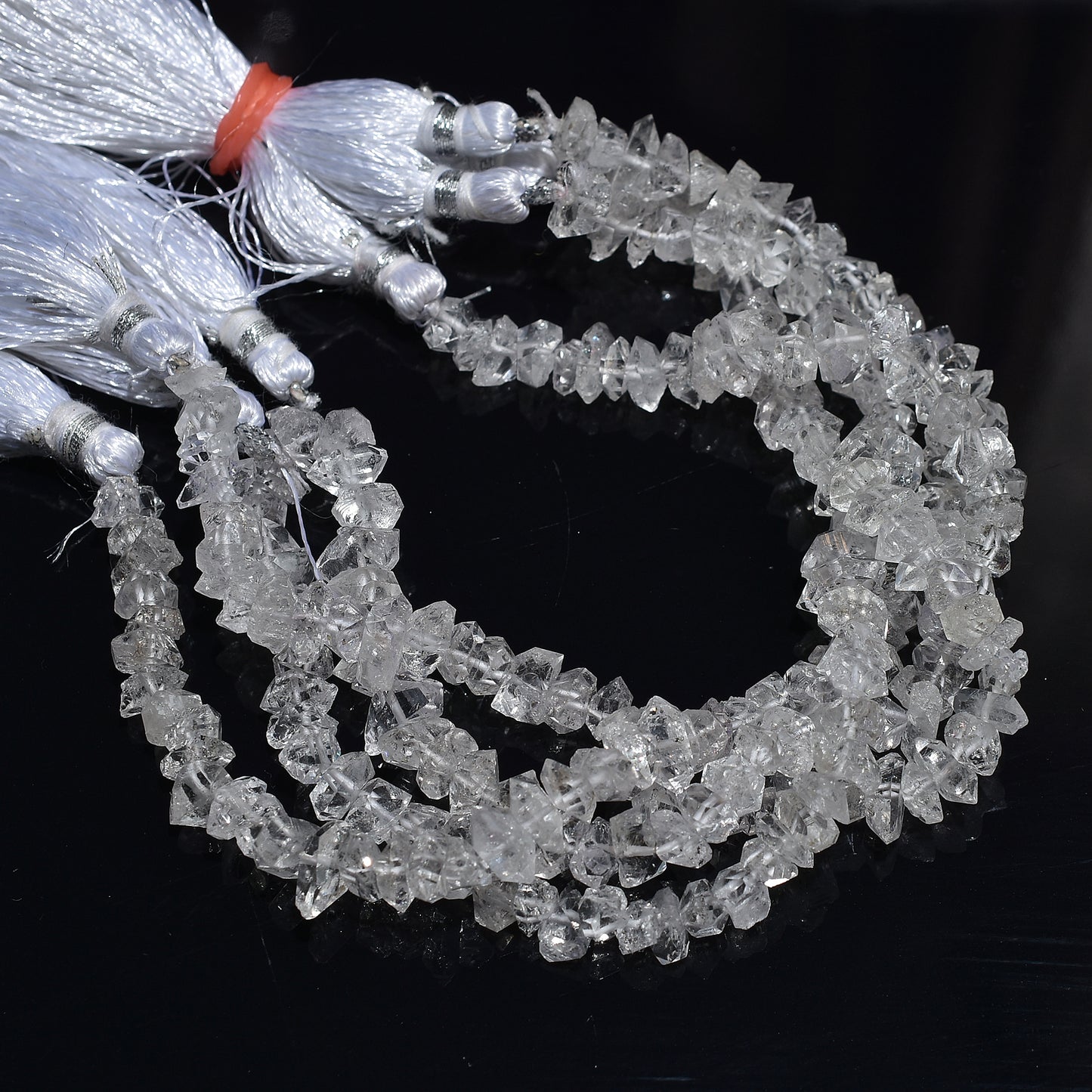 Real Herkimer Diamond Uneven Beads – Raw Quartz Crystal Strand for Wholesale StoneJewelry