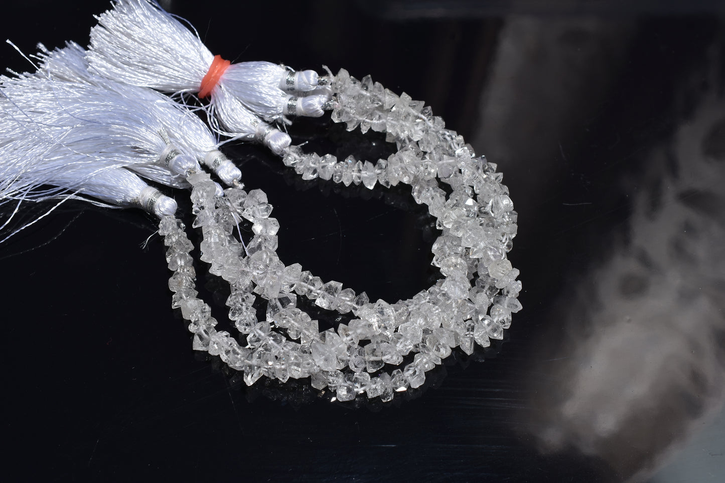 Real Herkimer Diamond Uneven Beads – Raw Quartz Crystal Strand for Wholesale StoneJewelry