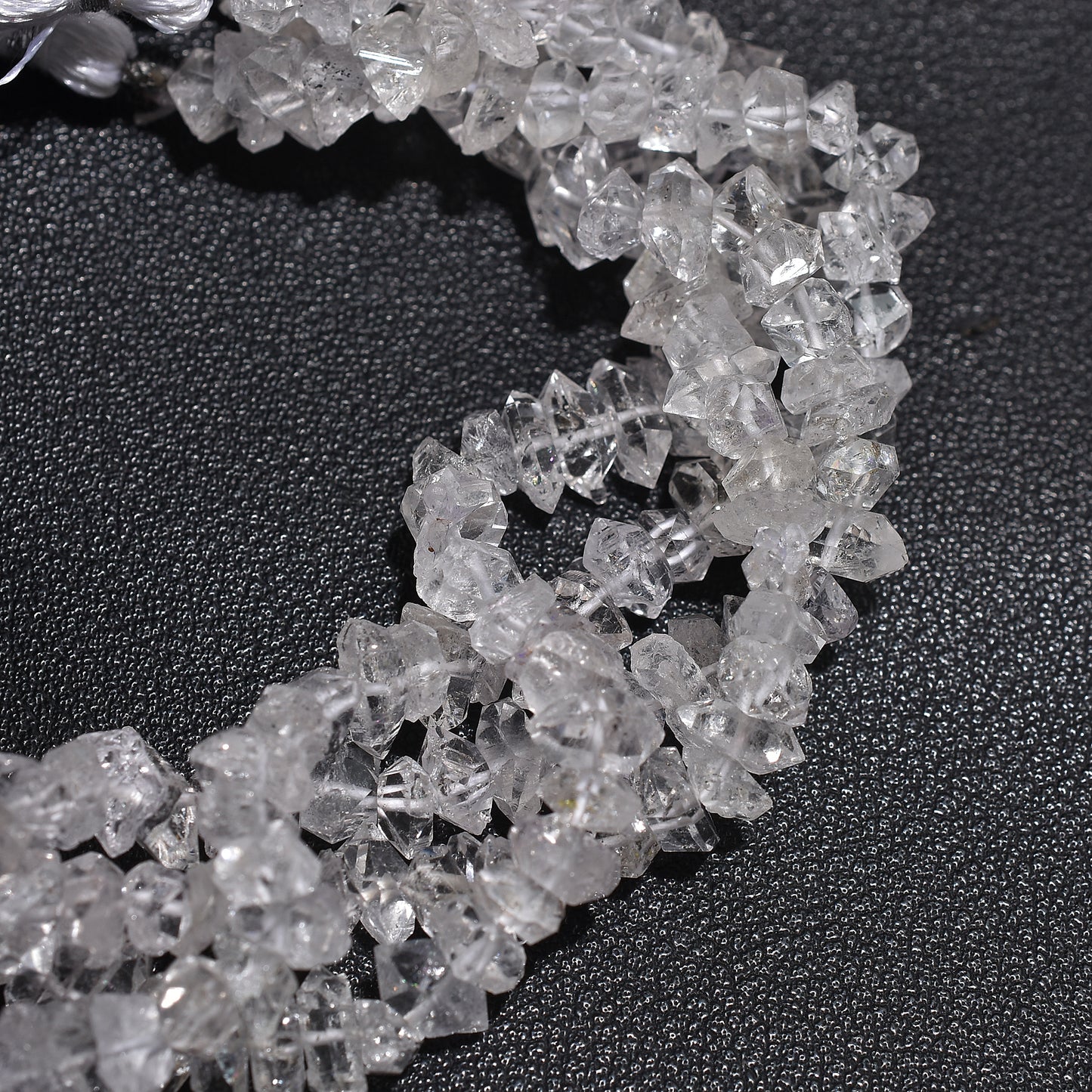 Real Herkimer Diamond Uneven Beads – Raw Quartz Crystal Strand for Wholesale StoneJewelry