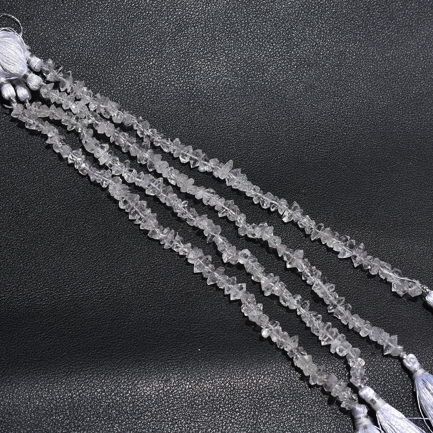 Real Herkimer Diamond Uneven Beads – Raw Quartz Crystal Strand for Wholesale StoneJewelry