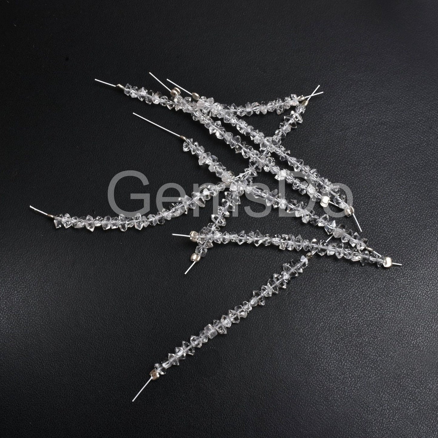 Natural Herkimer Diamond Beads Strand – AAA Grade Super Clear Gemstones