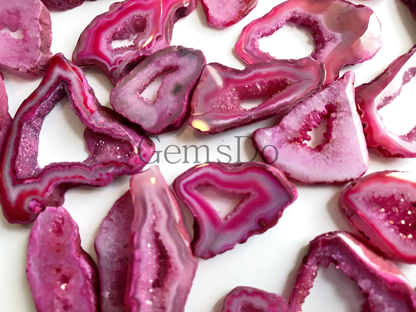 Wholesale Pink Window Druzy Gemstone Lot – Sparkling Quartz Geode Cabochons For Jewelry Suppliers