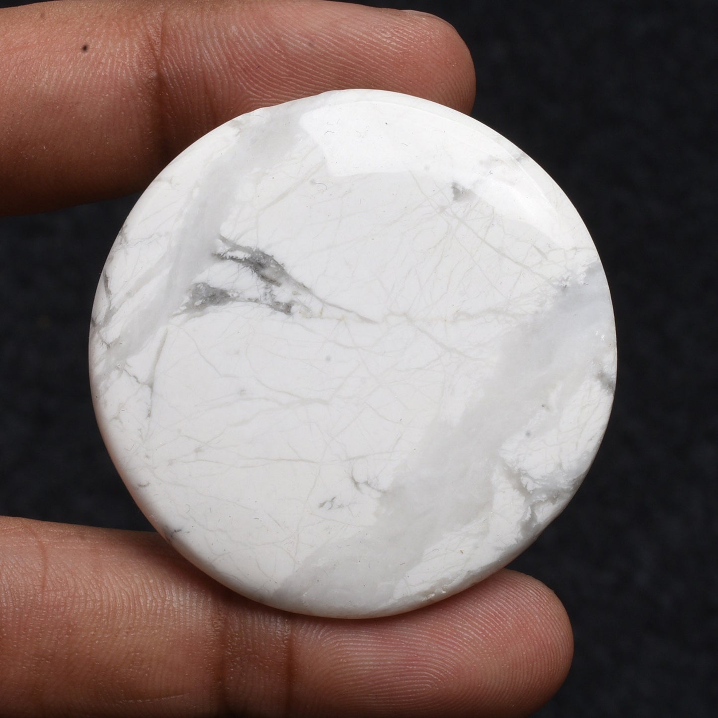 Natural White Howlite Cabochon - Mixed Shape Crystal Gemstone