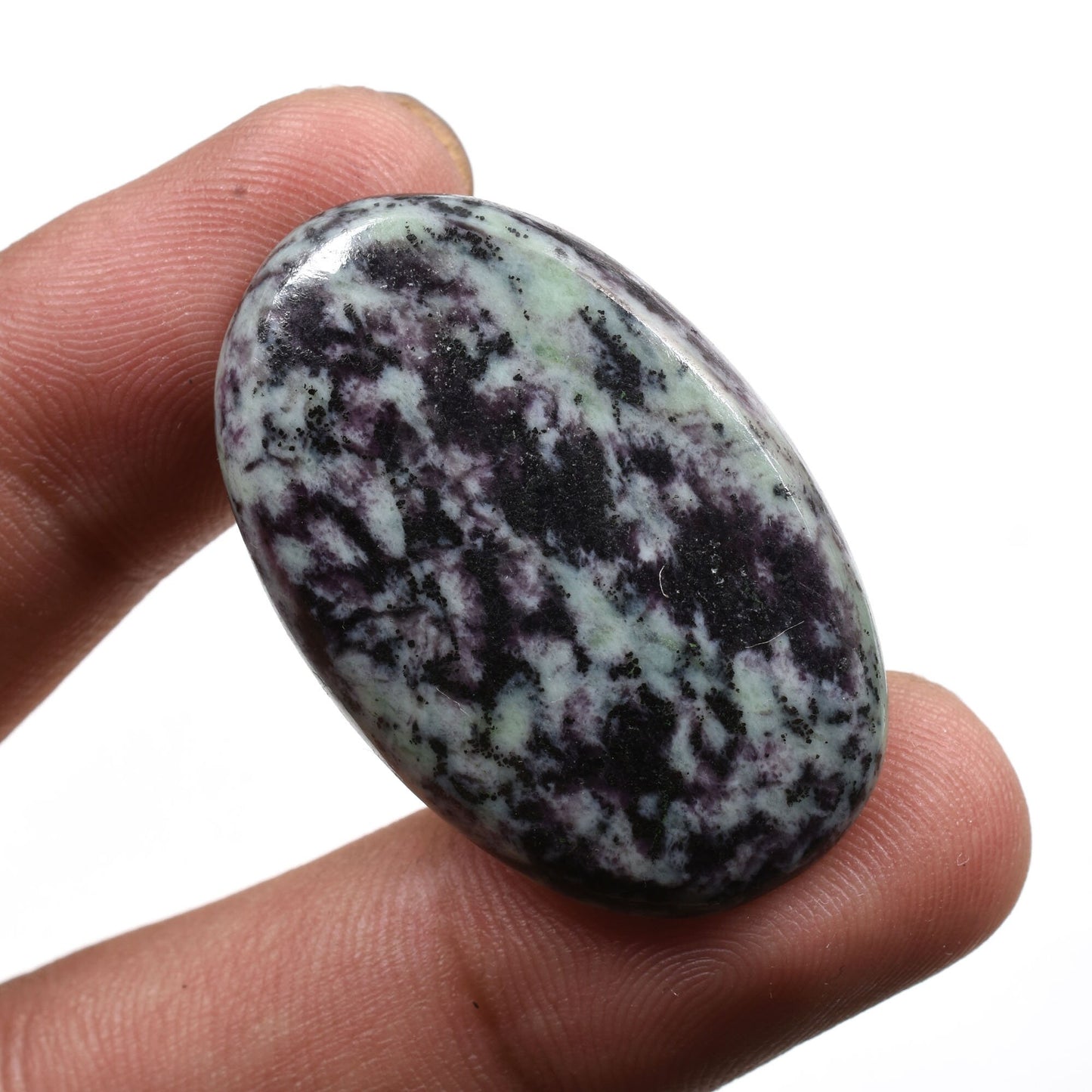 Rare Kammererite Gemstone - Purple & Green Cabochon for Jewelry