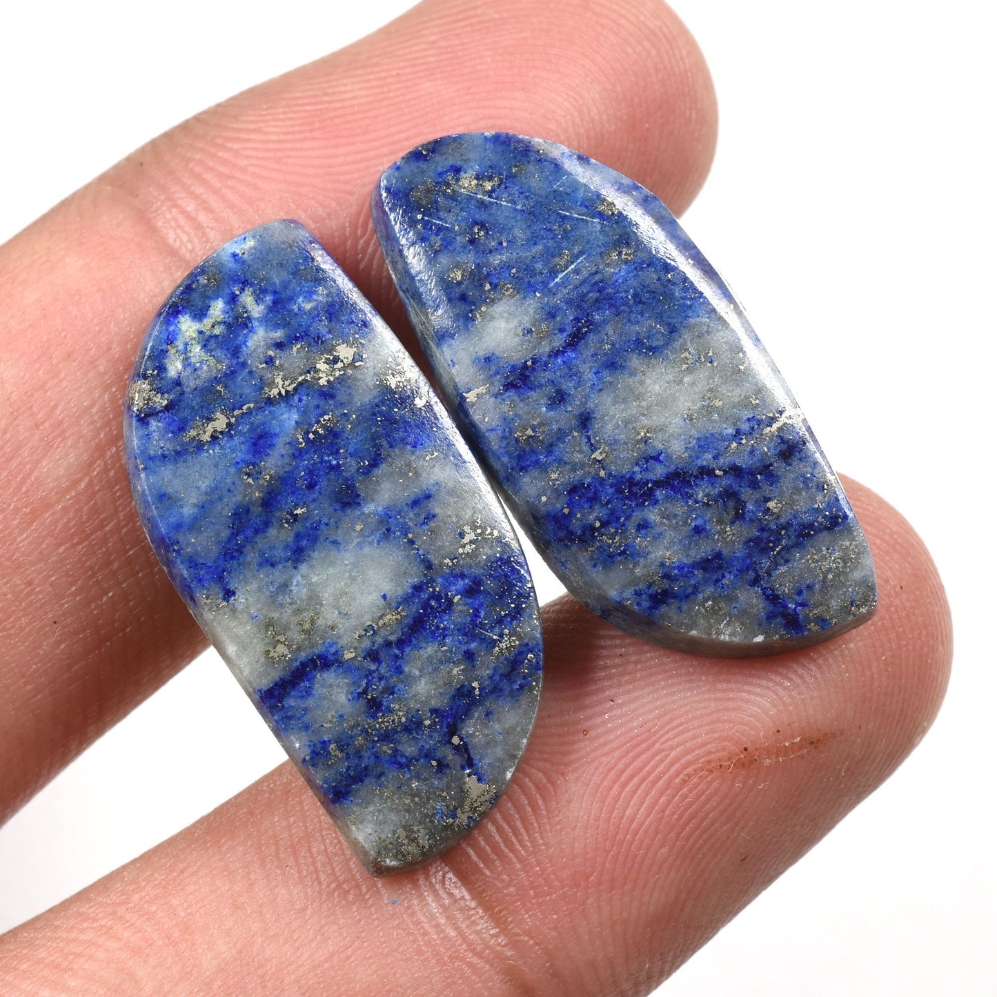 Lapis Lazuli Matched Pair for Earrings - Mixed Shape Loose Blue Gemstones