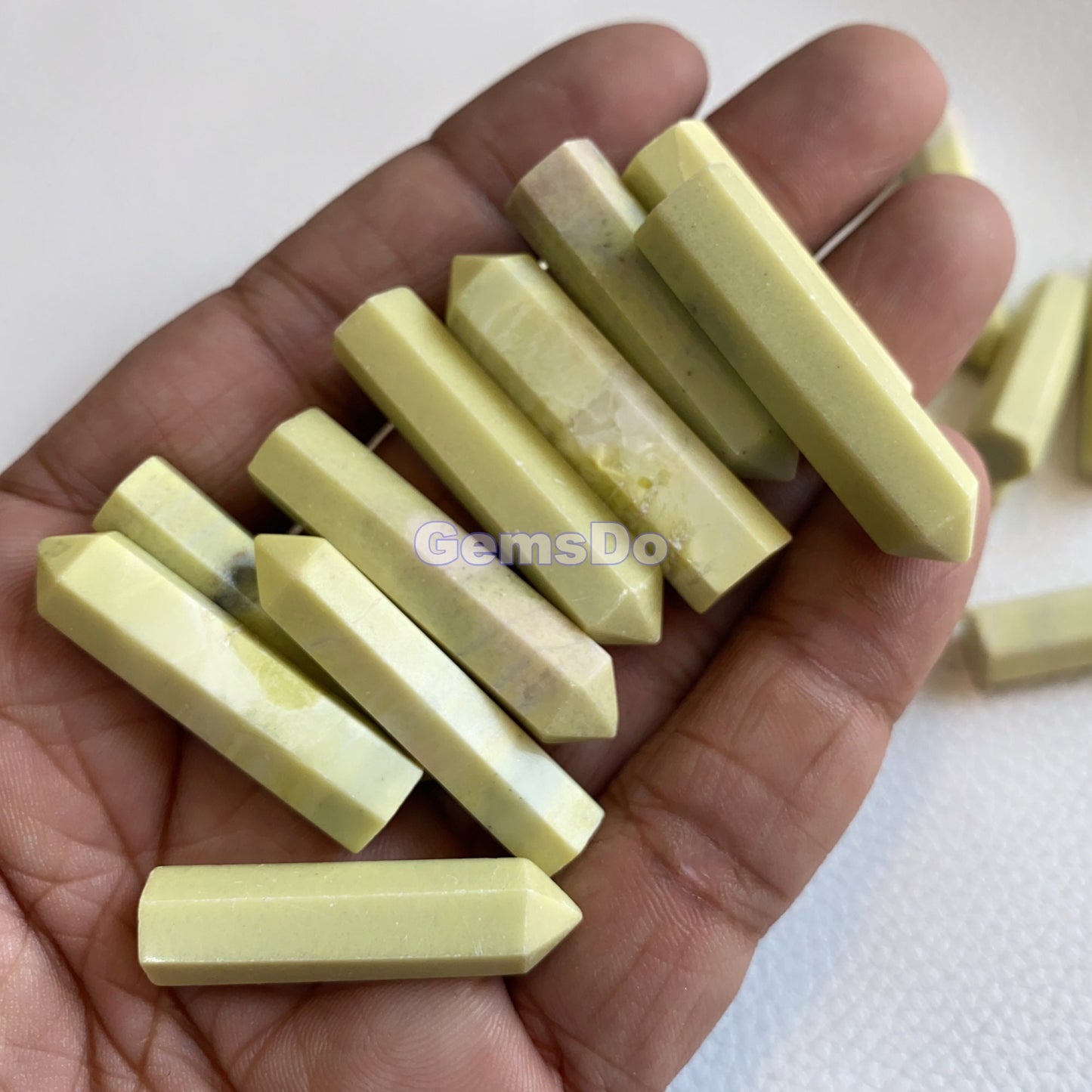 Natural Zahar Mohra Crystal Point – Faceted Pencil Gemstone Obelisk (24-40mm)