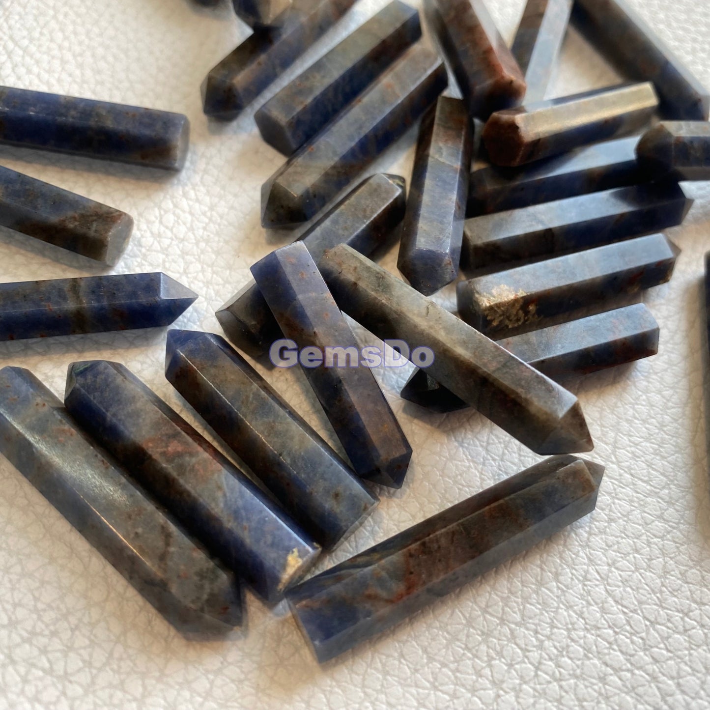 Blue Opal Pencil Point Gemstone – Natural Quartz Crystal Obelisk for Reiki Healing