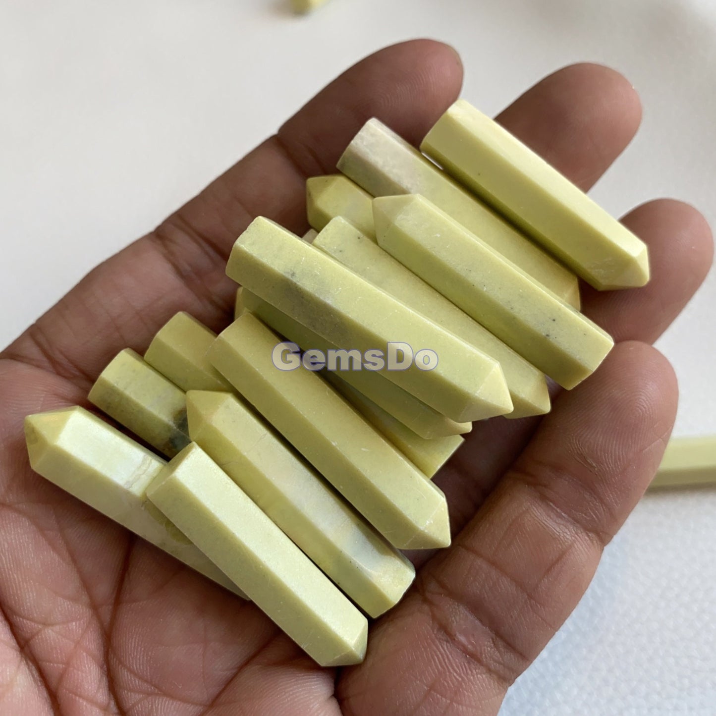Natural Zahar Mohra Crystal Point – Faceted Pencil Gemstone Obelisk (24-40mm)