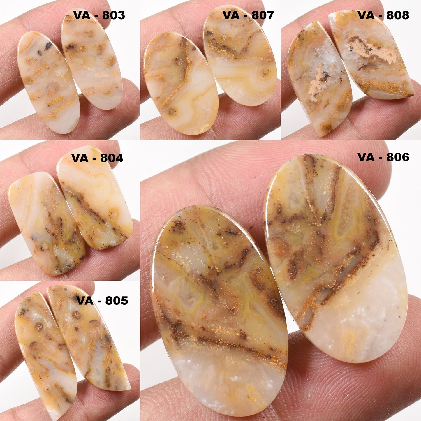 Ocean Jasper Pairs – Matching Gemstone Earrings Pair