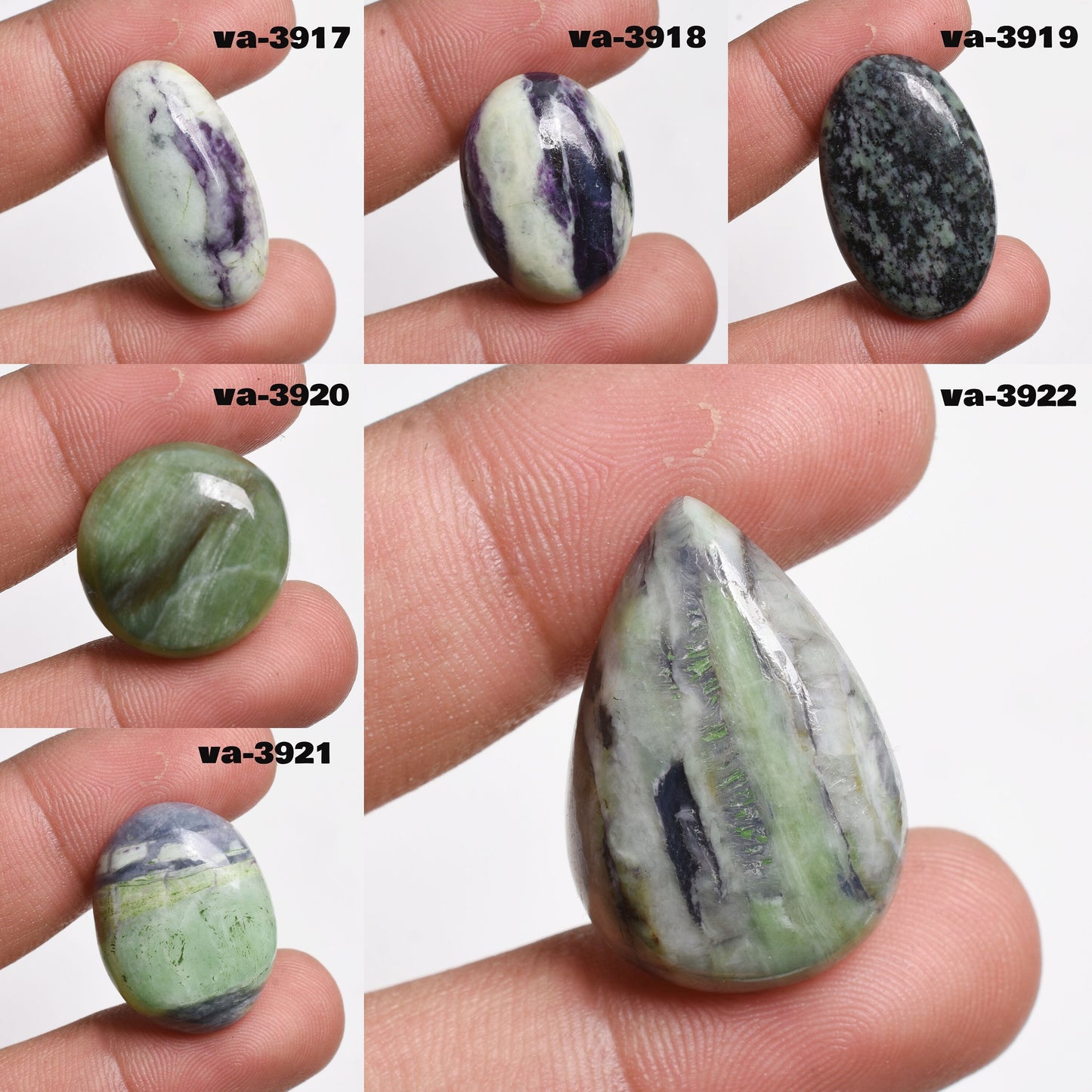 Rare Kammererite Gemstone - Purple & Green Cabochon for Jewelry