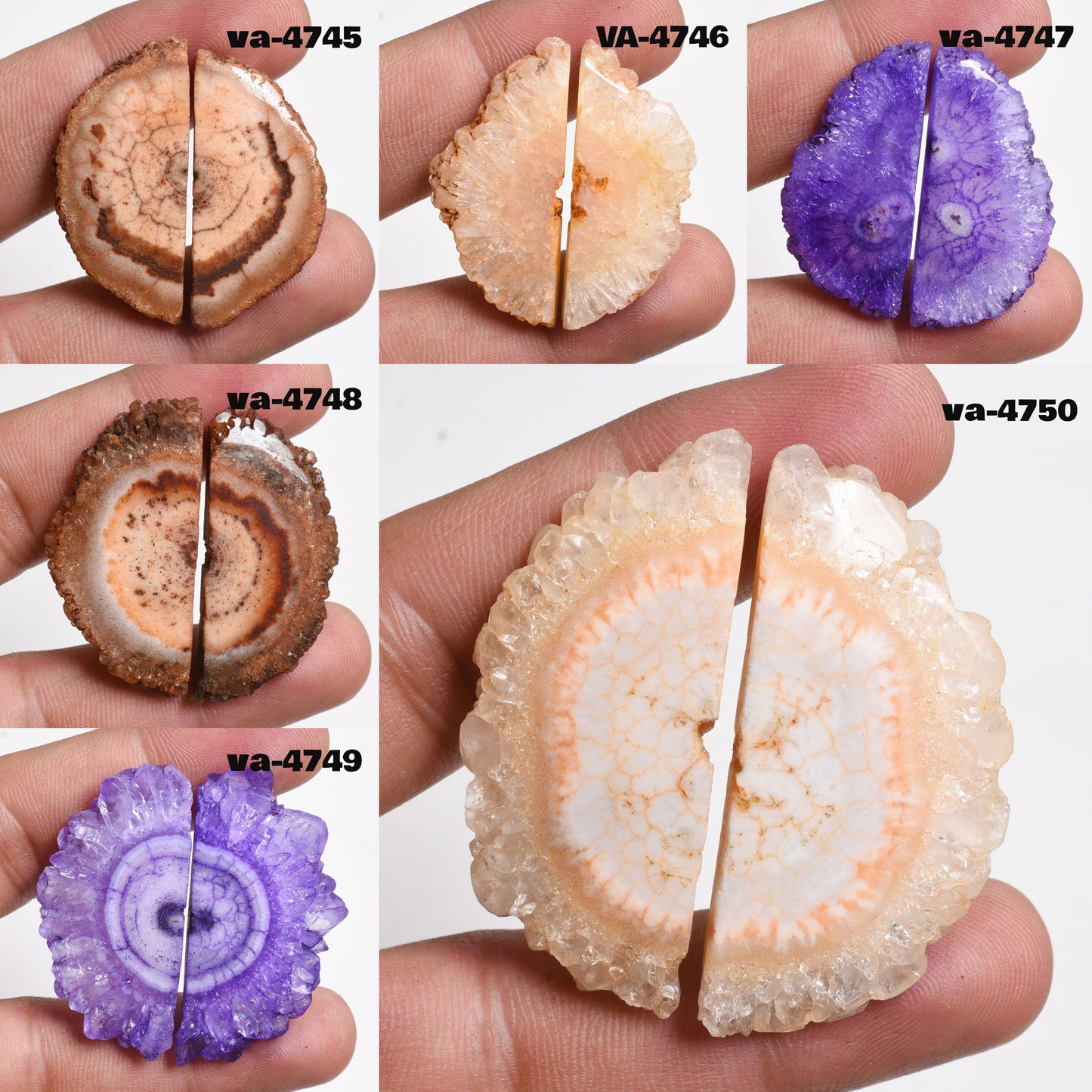 Wholesale Dyed Solar Quartz Pairs - Fancy Druzy Gemstone for Earrings & Jewelry Making