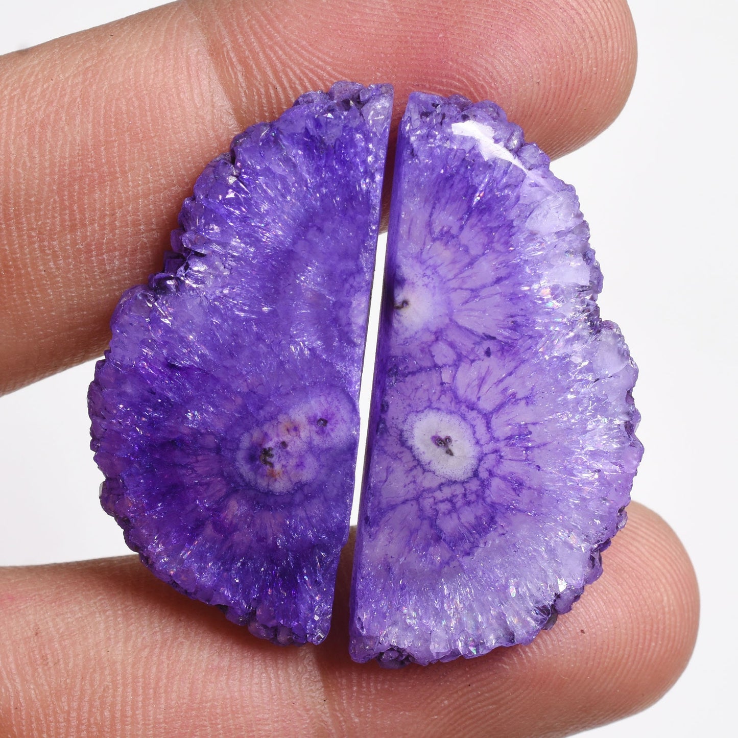 Wholesale Dyed Solar Quartz Pairs - Fancy Druzy Gemstone for Earrings & Jewelry Making