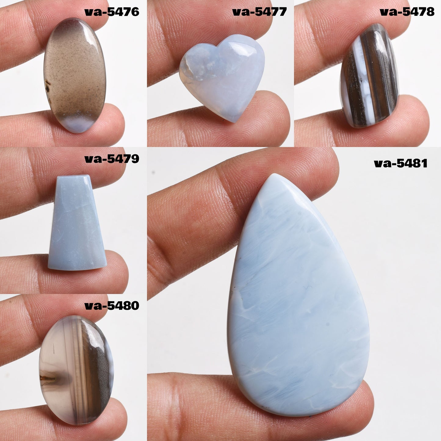 Deep Blue Owyhee Blue Opal Cabochon – Natural Blue Opal Gemstone for Wholesale