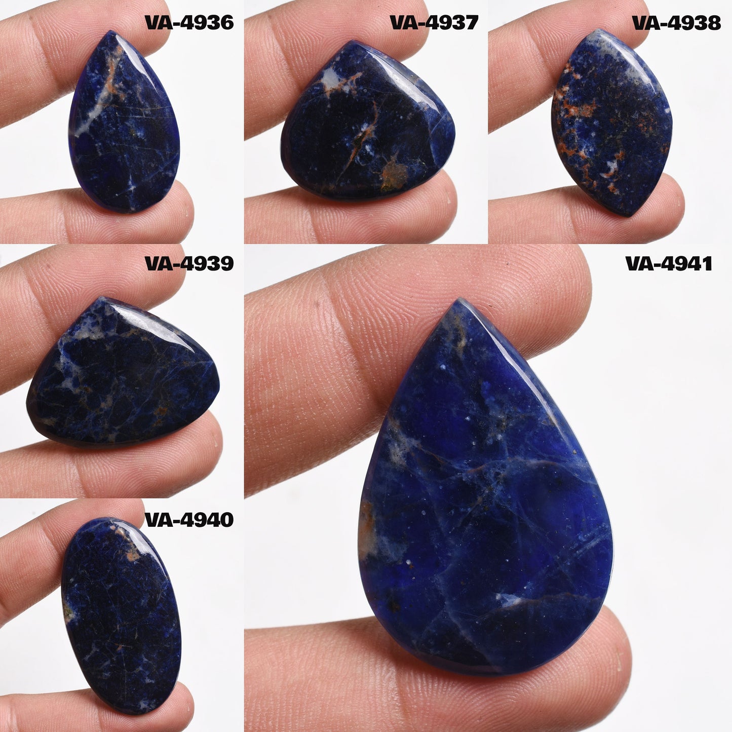 Wholesale Blue Sodalite Cabochon – Smooth Loose Gemstone