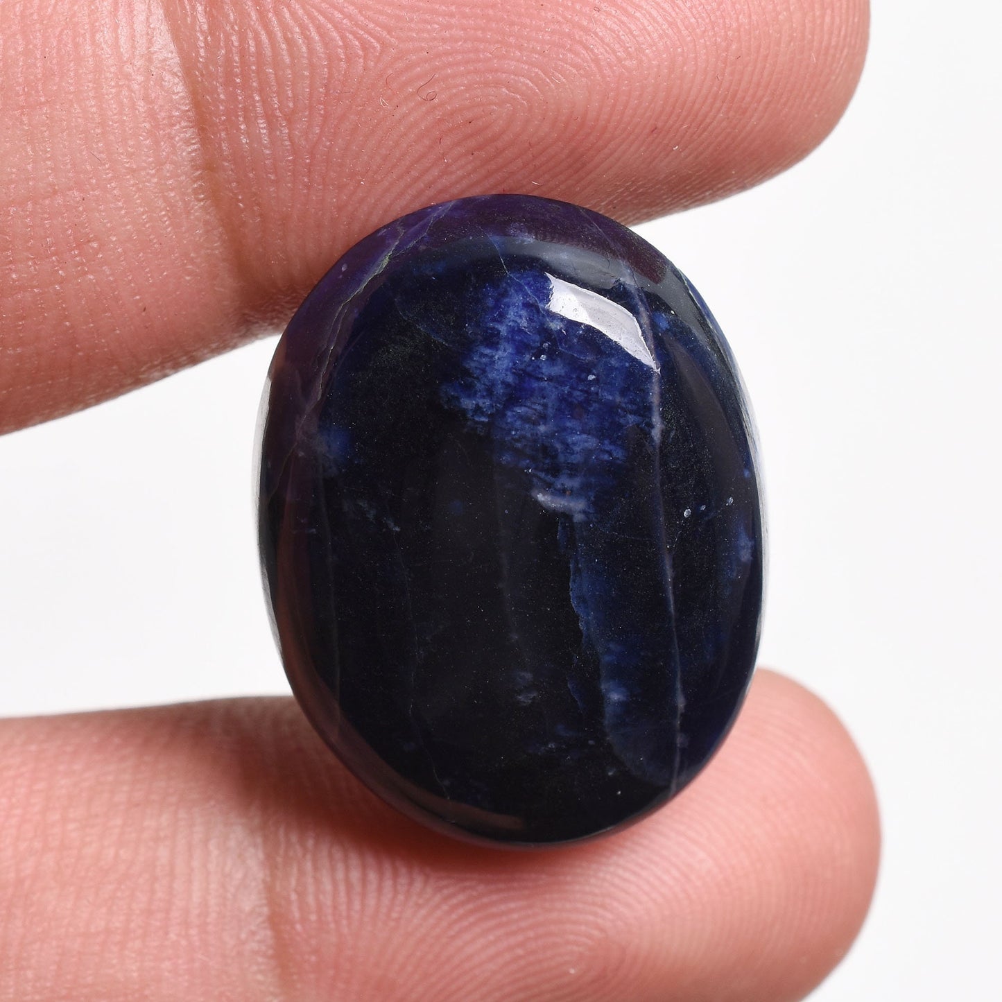 Natural Blue Sodalite Cabochon – Oval and Round Loose Gemstone for Jewelry