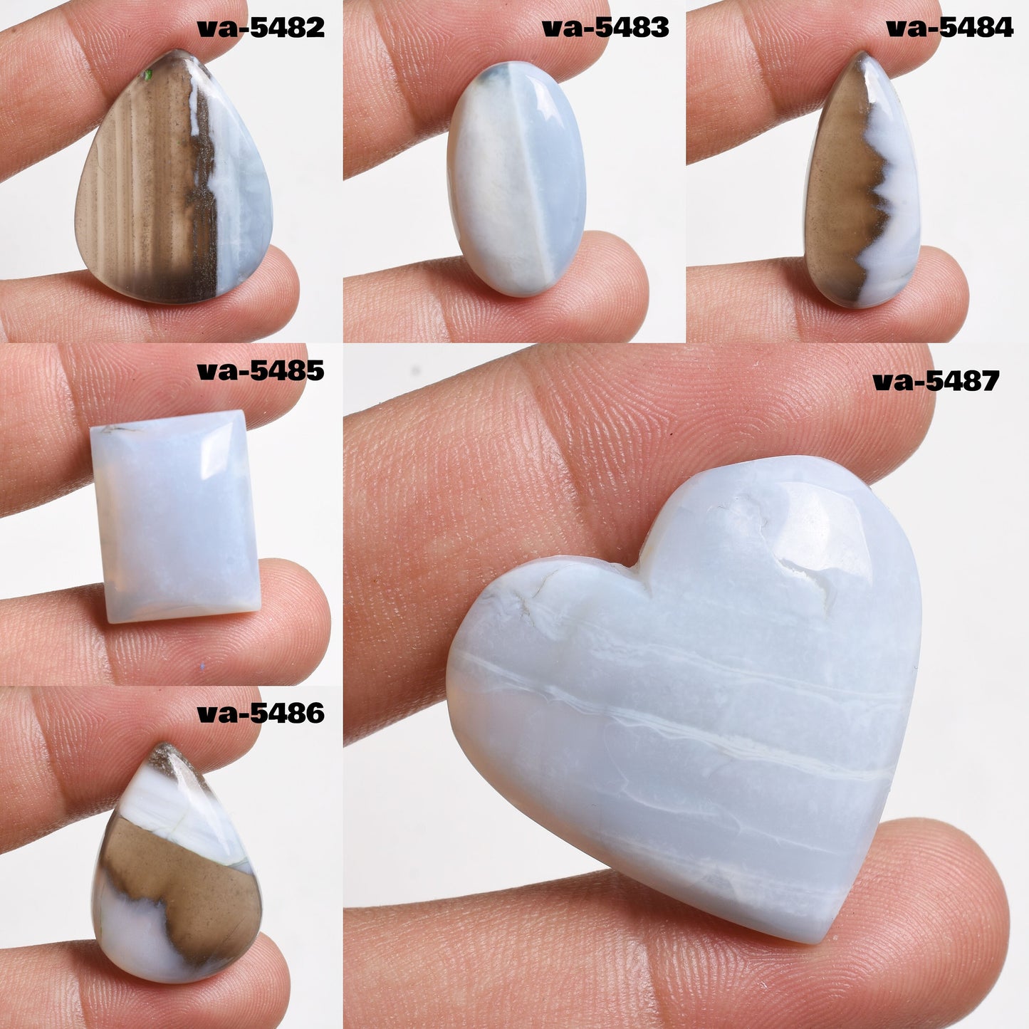 Deep Blue Owyhee Blue Opal Cabochon – Natural Blue Opal Gemstone for Wholesale
