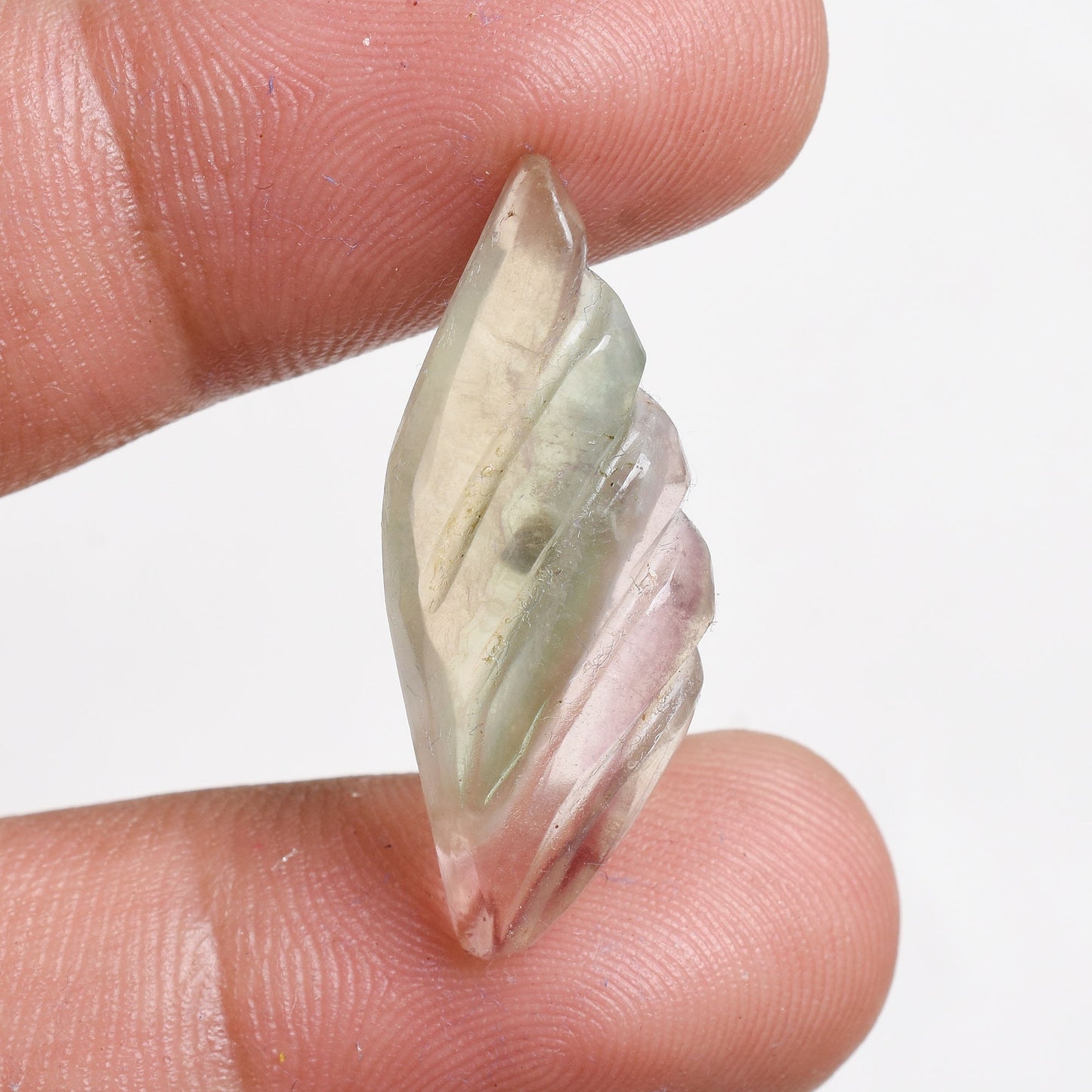 Natural Flower Carving Fluorite Gemstone – Carved Gemstone for Unique Designs