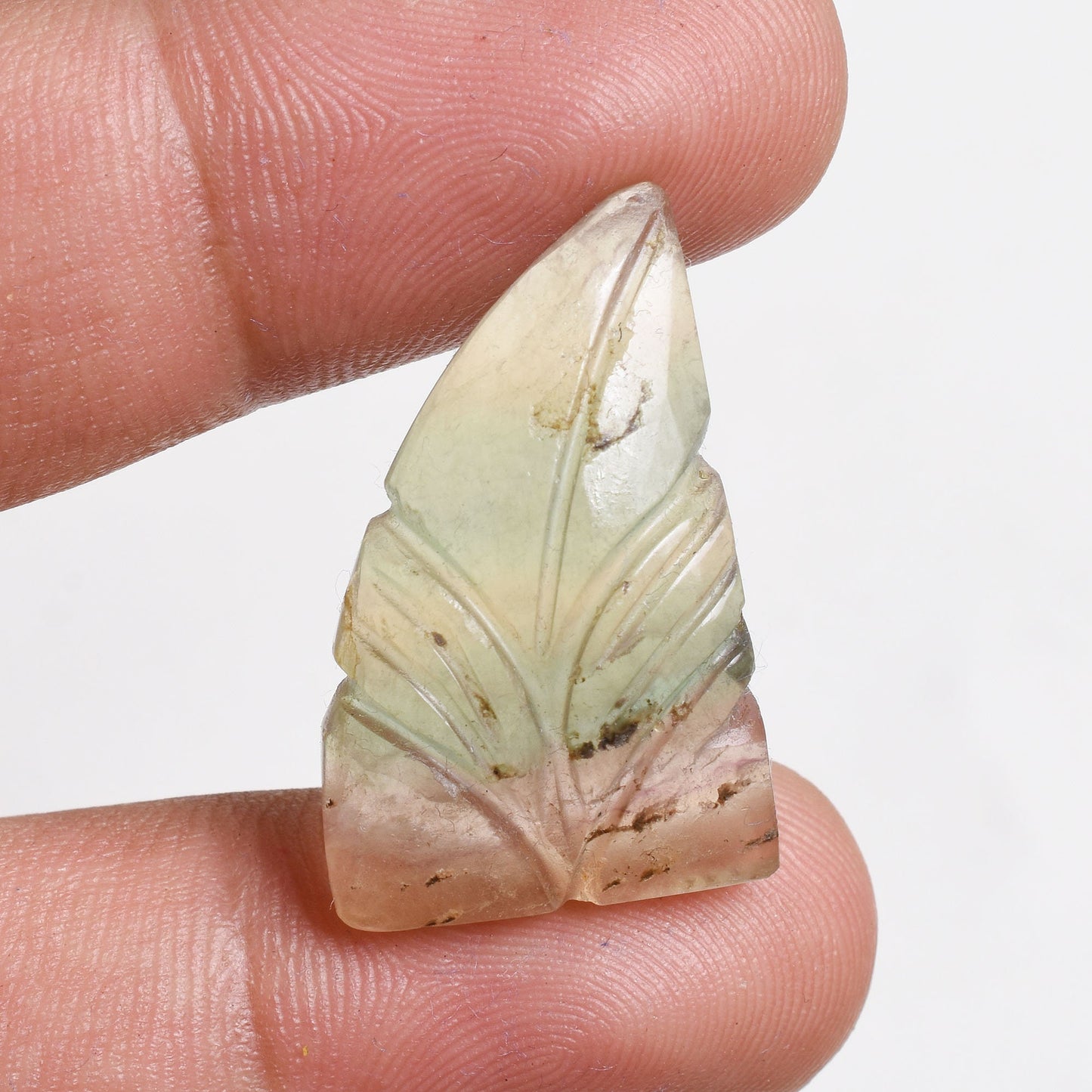 Natural Flower Carving Fluorite Gemstone – Carved Gemstone for Unique Designs