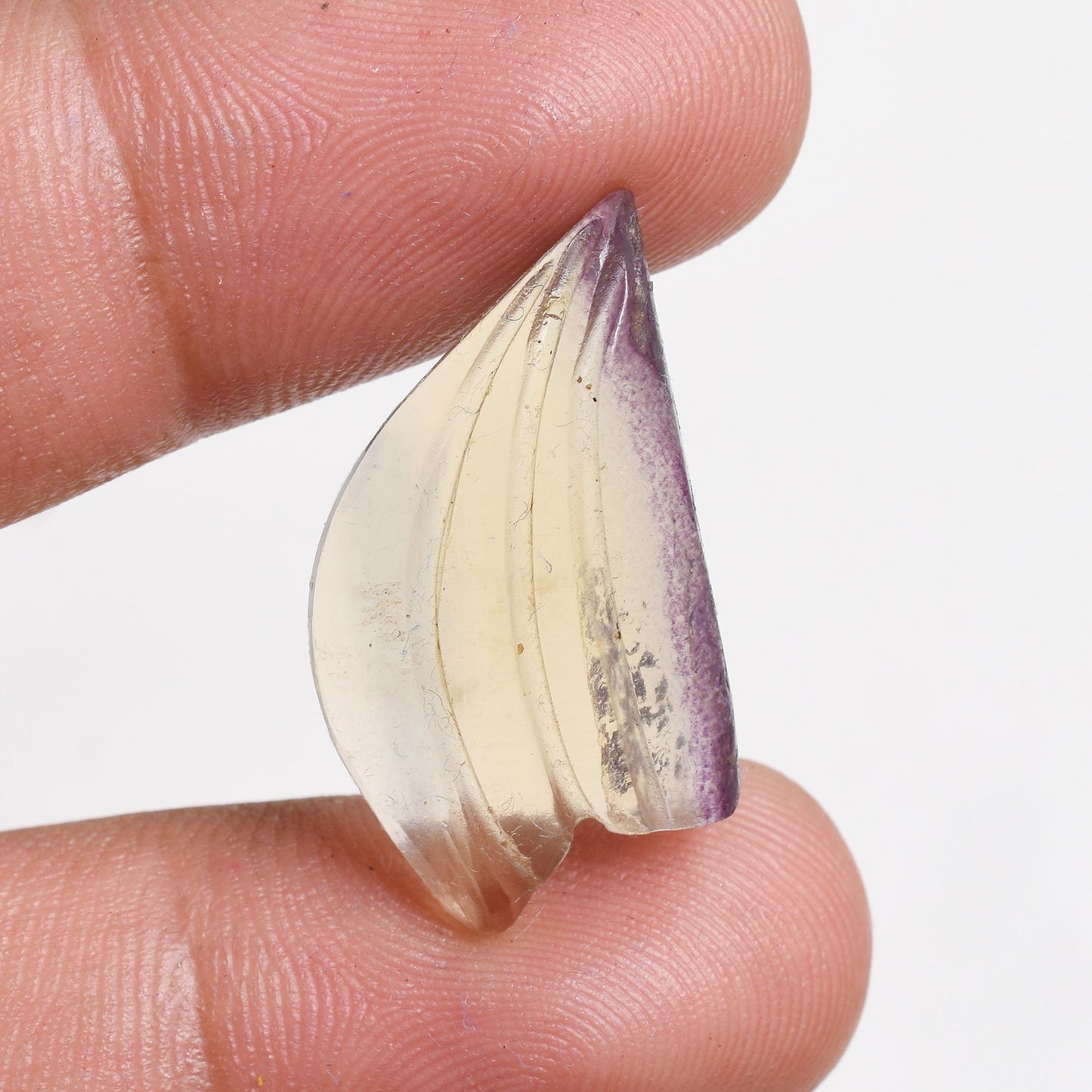 Natural Flower Carving Fluorite Gemstone – Carved Gemstone for Unique Designs