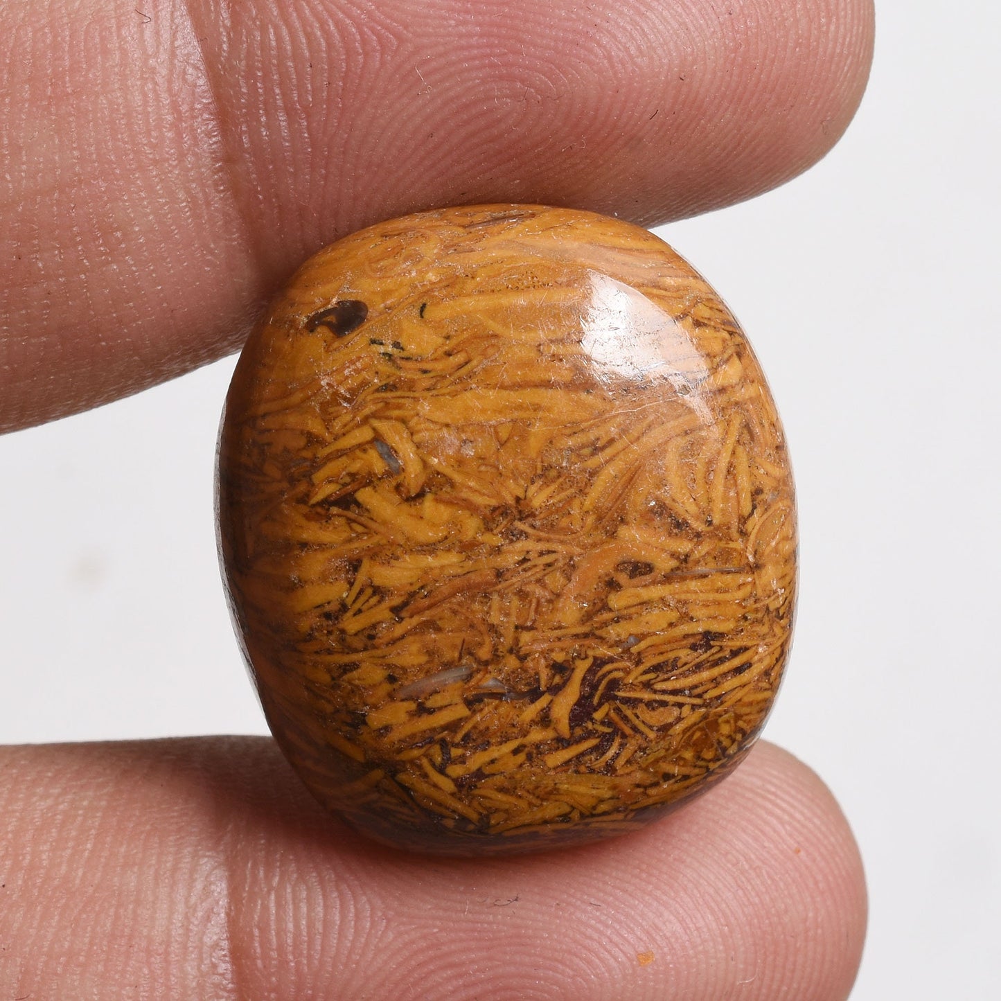Mariam Jasper Cabochon – Handmade Smooth Loose Stone, Flatback Pendant Crysta