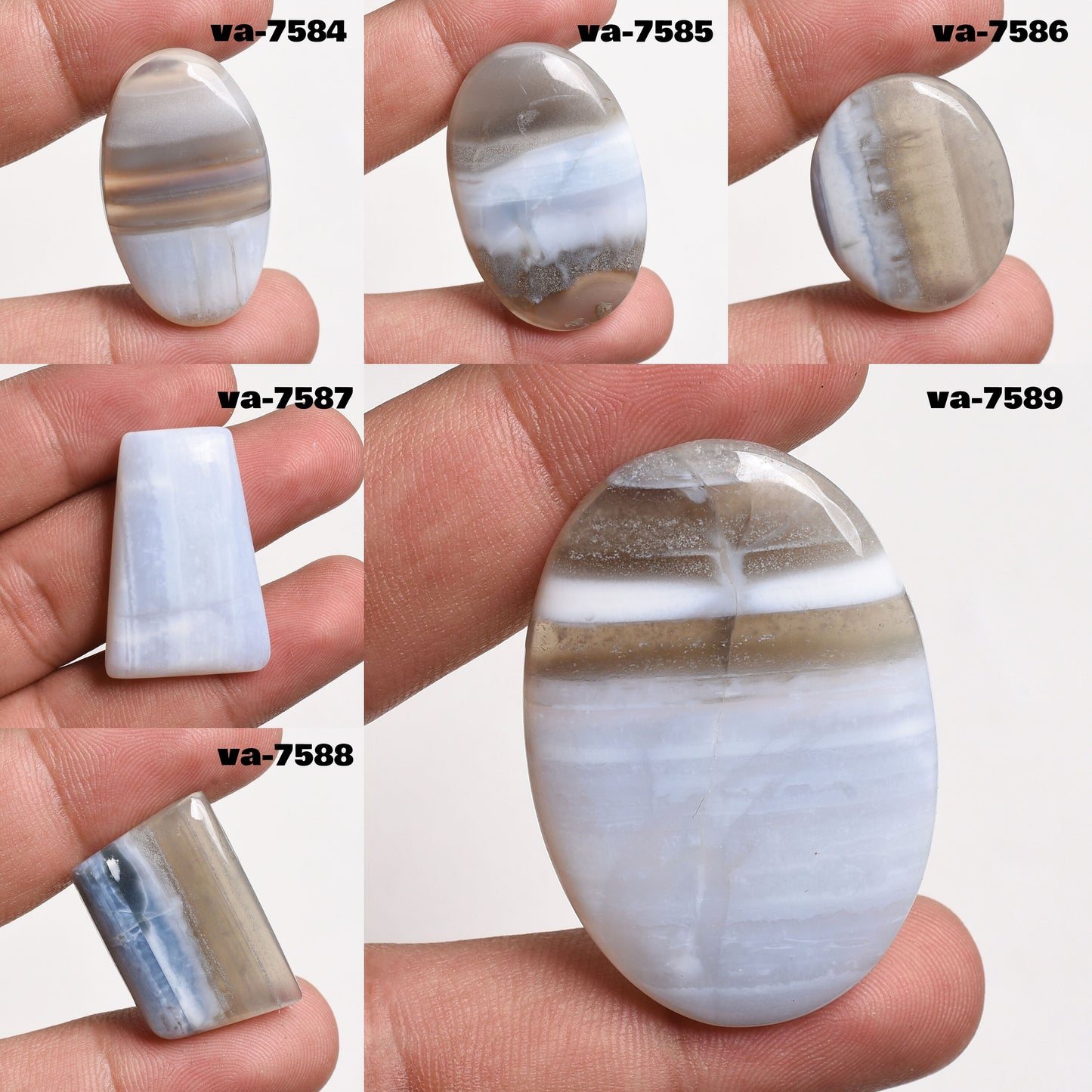 Deep Blue Owyhee Blue Opal Cabochon – Natural Blue Opal Gemstone for Wholesale
