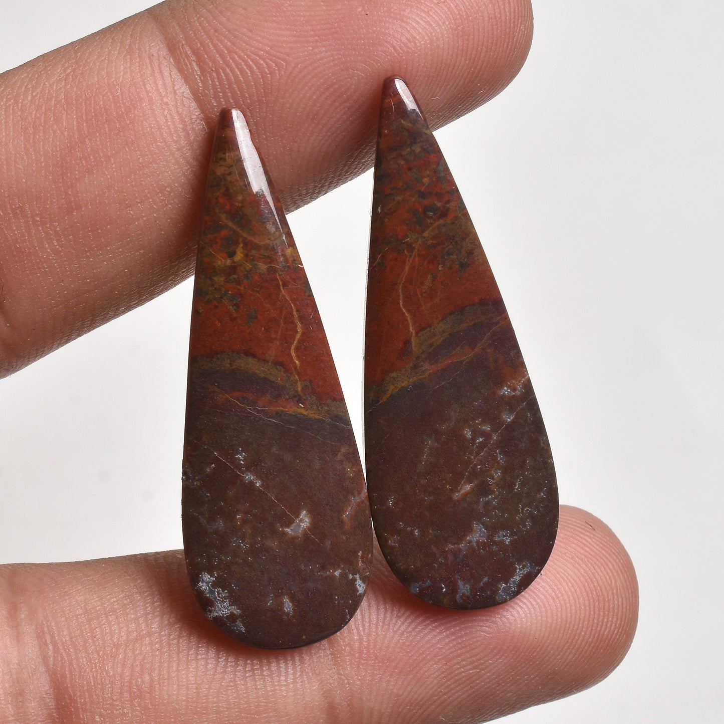Moroccan Seam Agate Gemstone Pairs – Designer Cabochons for Jewelry Making
